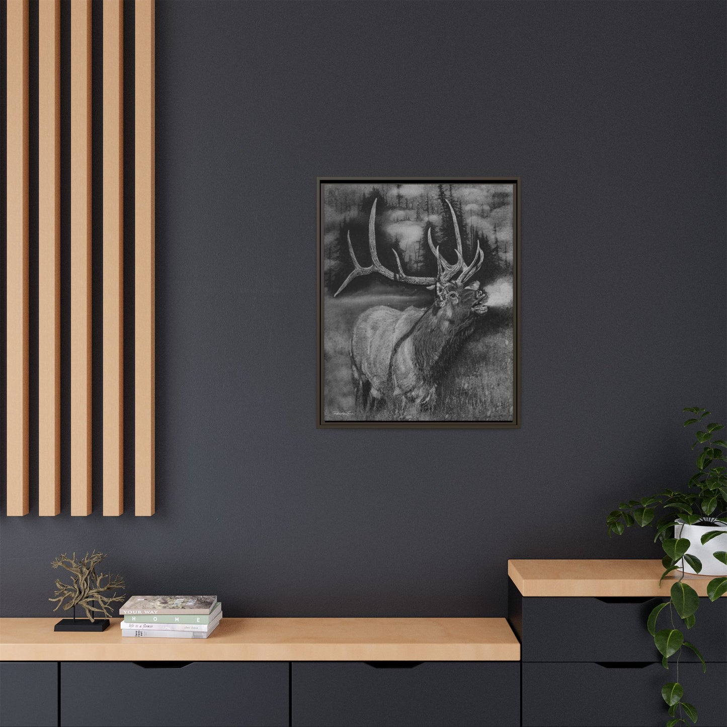 Mountain Music, Framed Elk Print