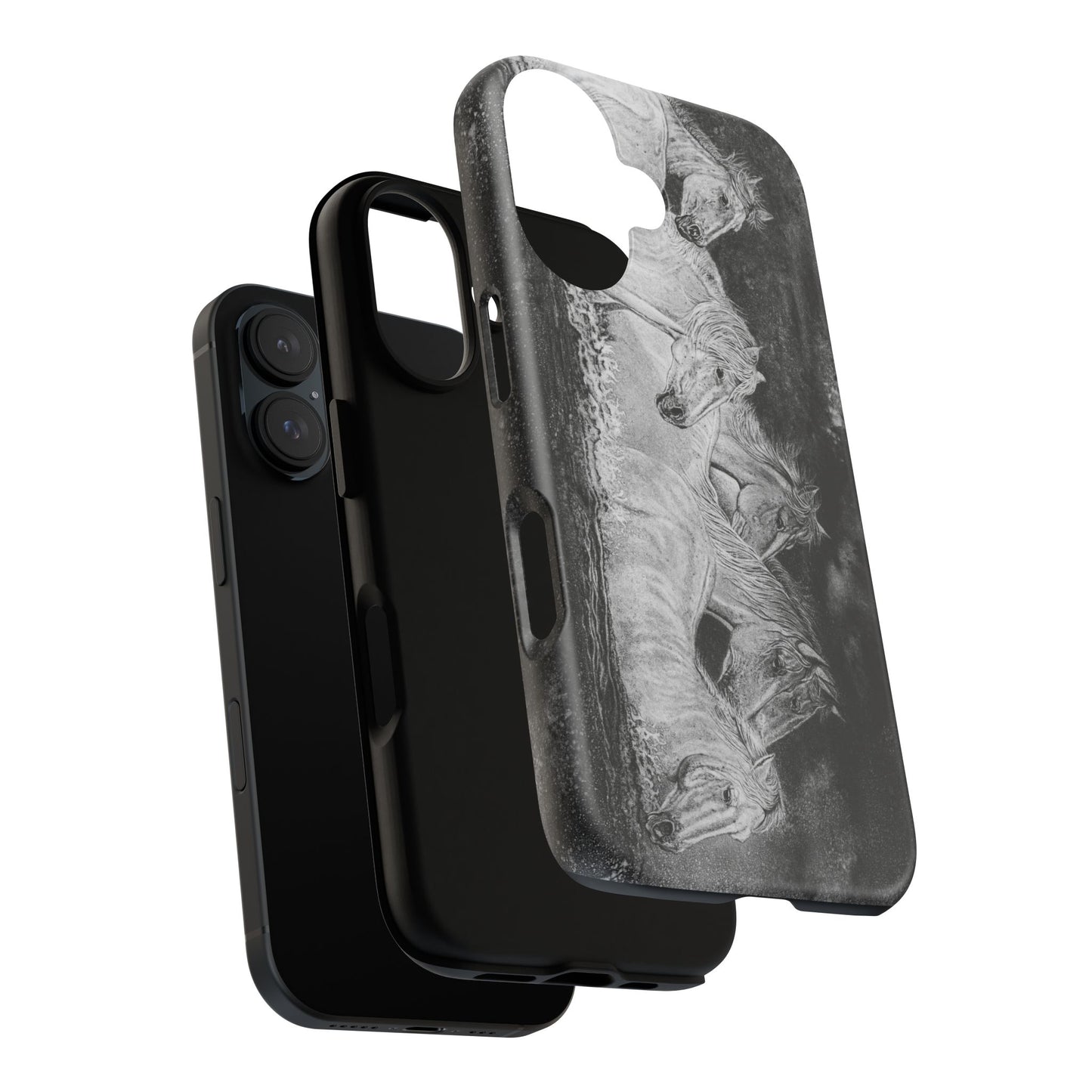 Night Swim, Horse-Themed Phone Case, Stylish Tough Cases