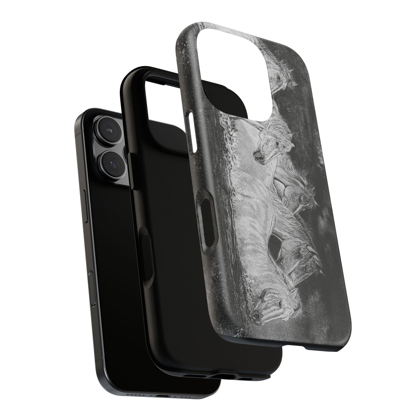 Night Swim, Horse-Themed Phone Case, Stylish Tough Cases