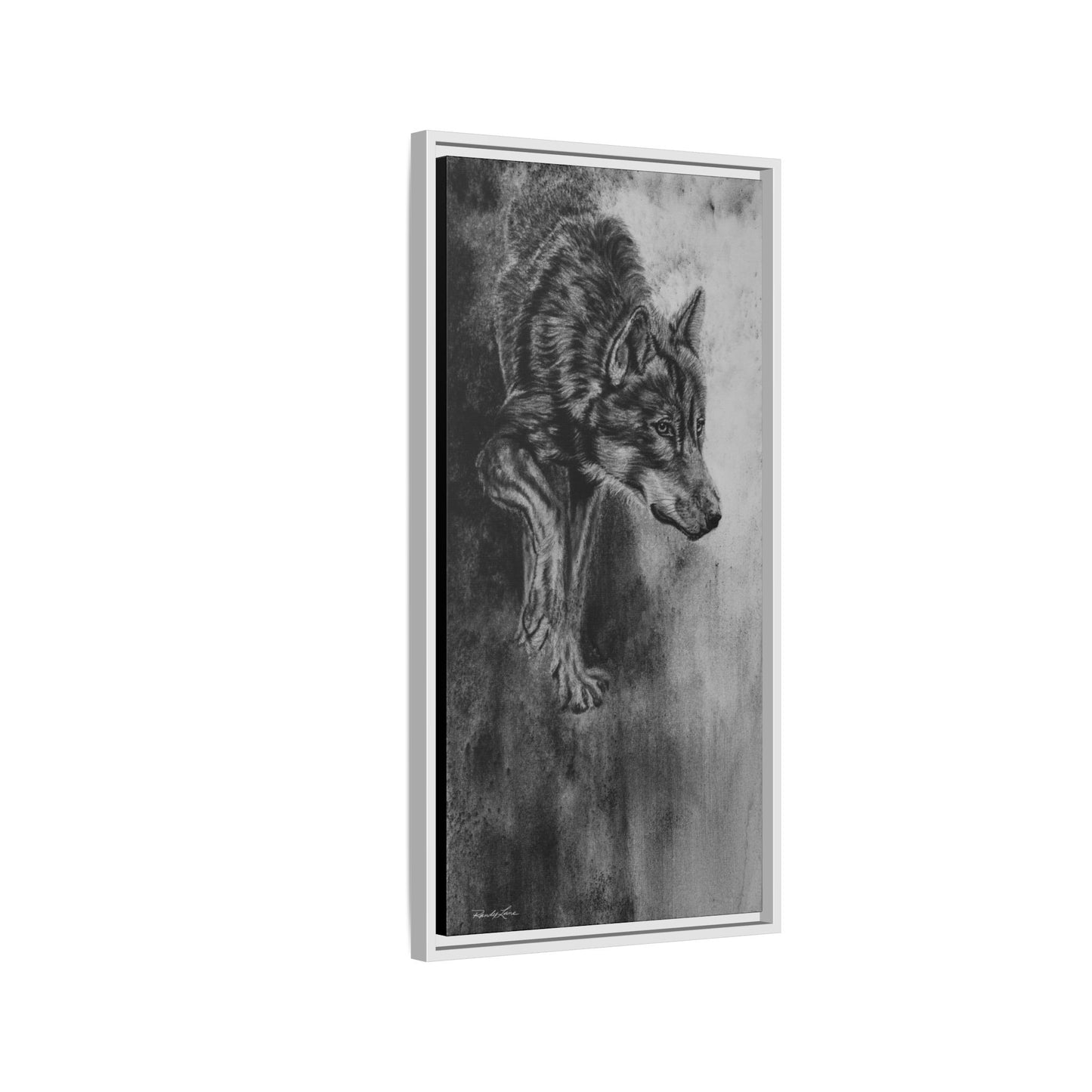 Specter, Wolf Portrait Framed Matte Canvas Wall Art
