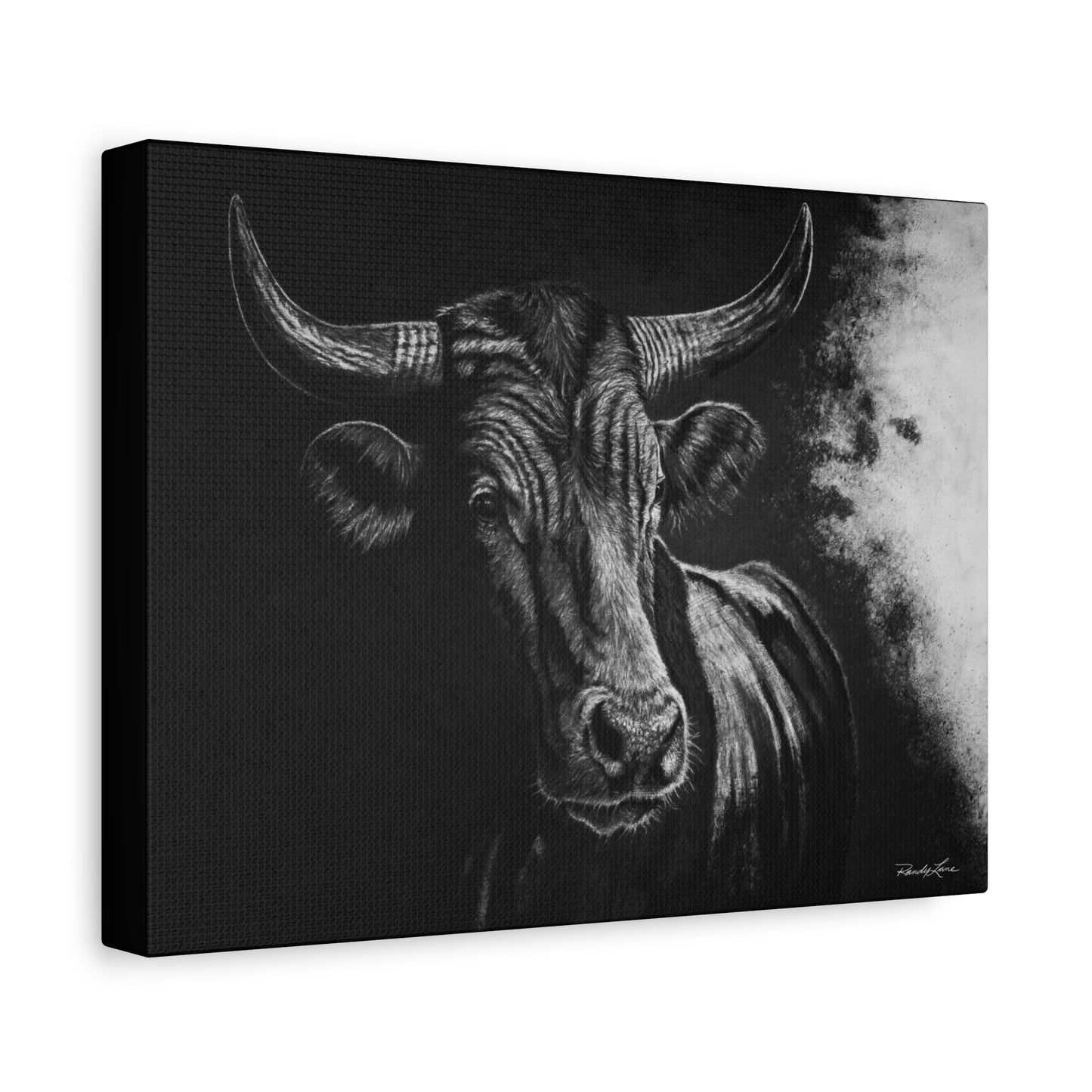Stonebreaker. Bucking Bull Stretched Matte Canvas Wall Art