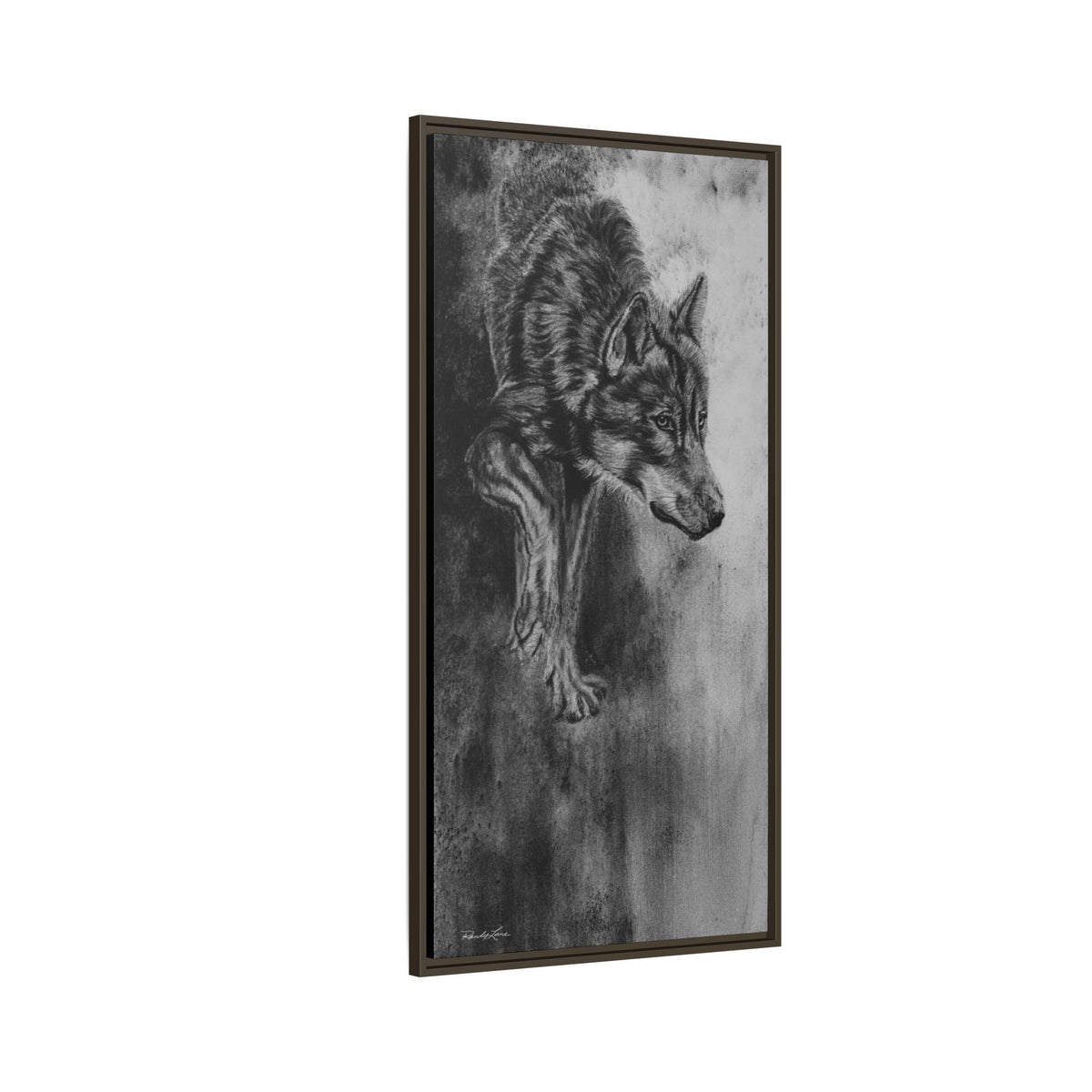 Specter, Wolf Portrait Framed Matte Canvas Wall Art