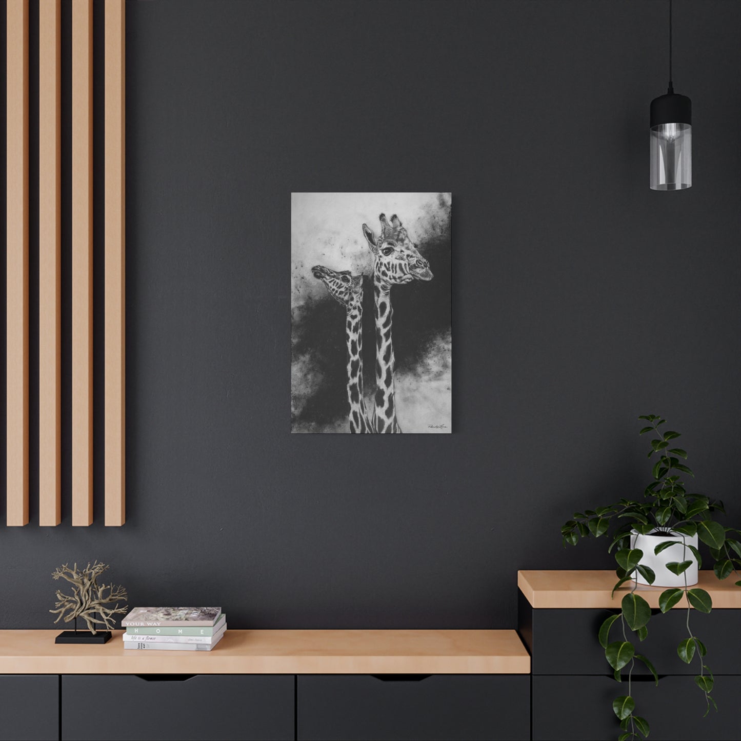 Grace in the Grasslands,  Giraffe Canvas Art Print