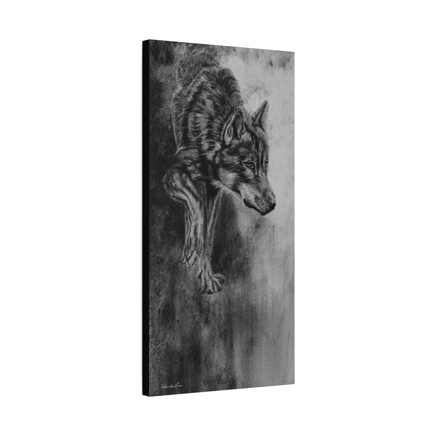 Specter, Wolf Painting Matte Canvas Print — Stretched Wildlife Wall Art
