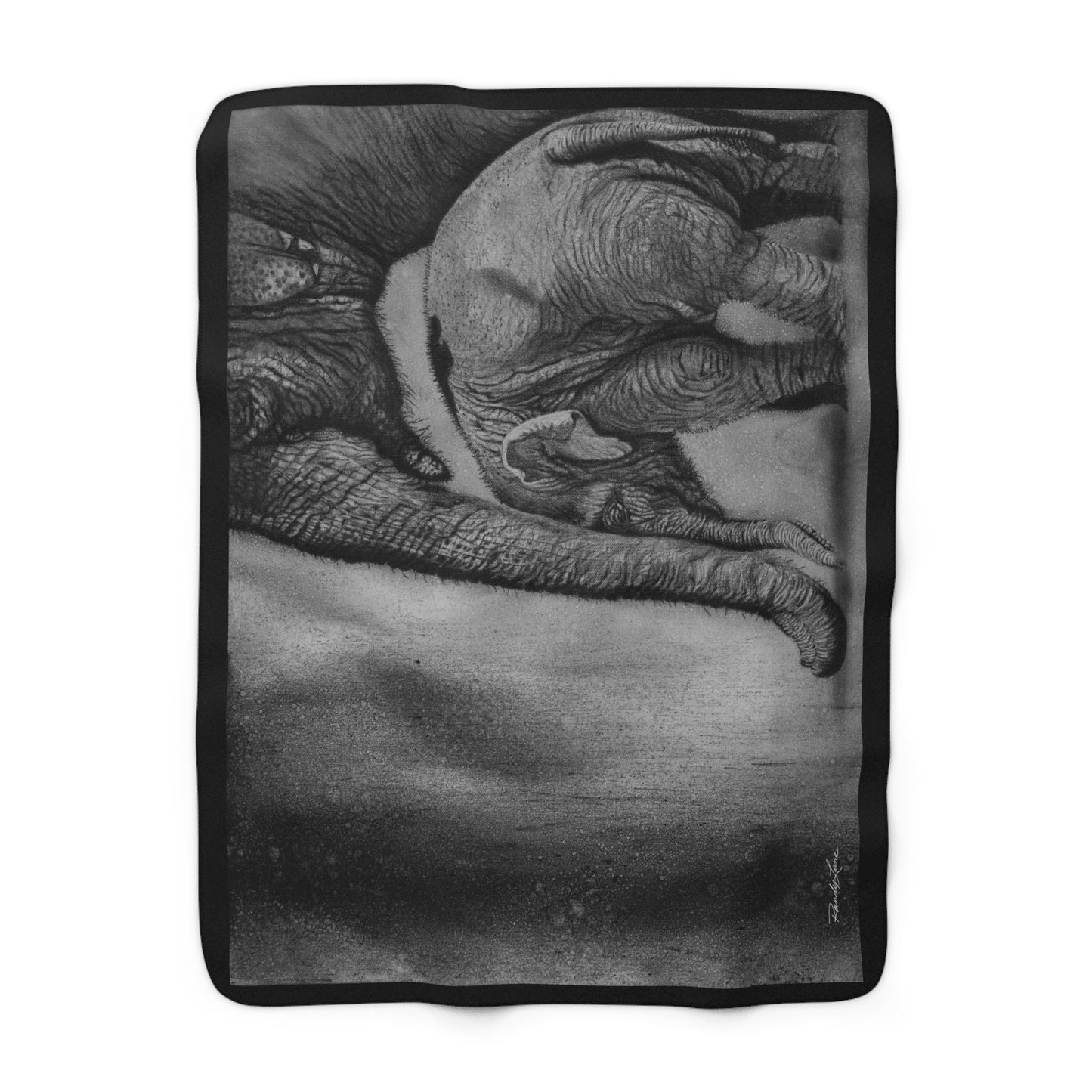 Trunks of Love, Elephant Sherpa Fleece Blanket