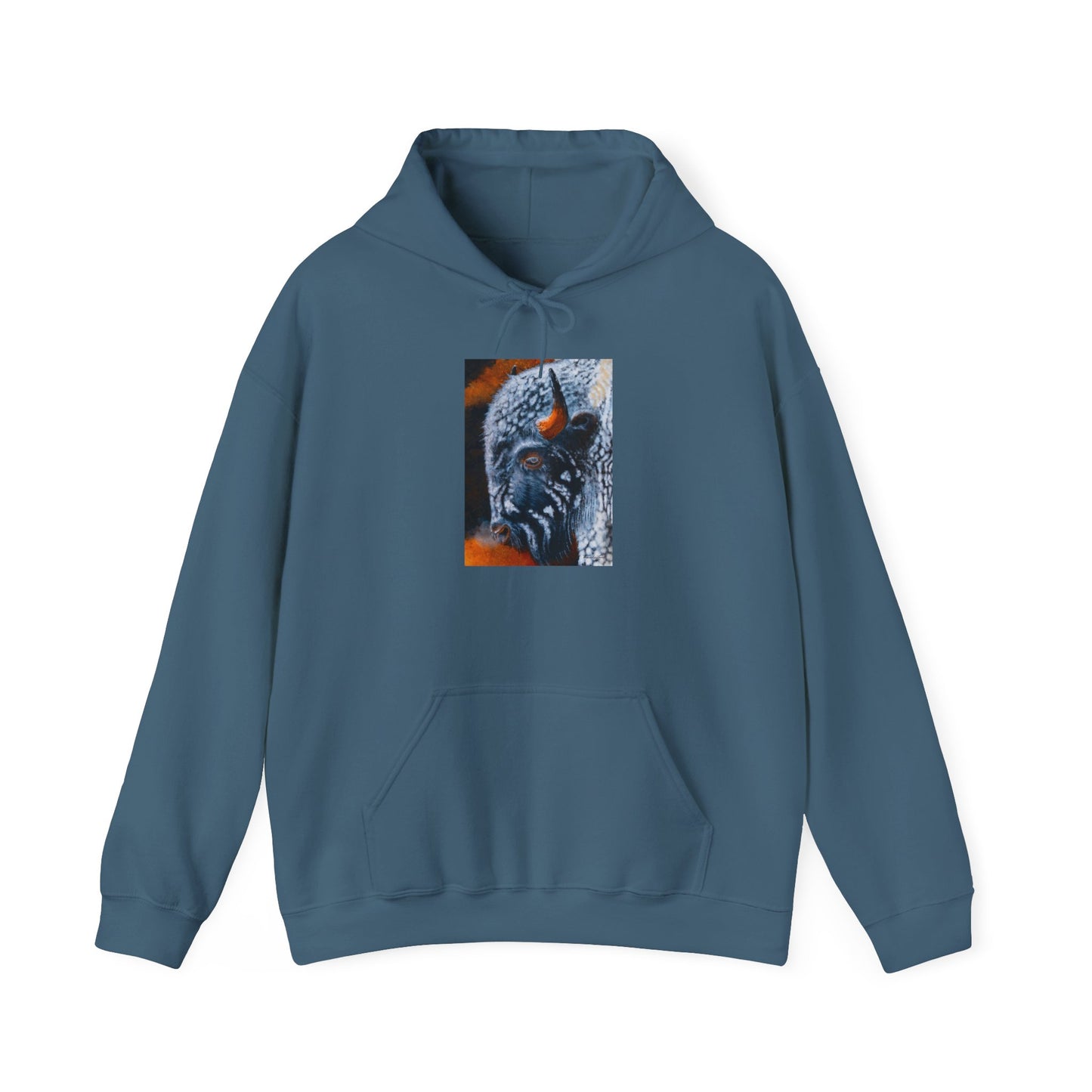 Storm Bison, Unisex Hooded Sweatshirt