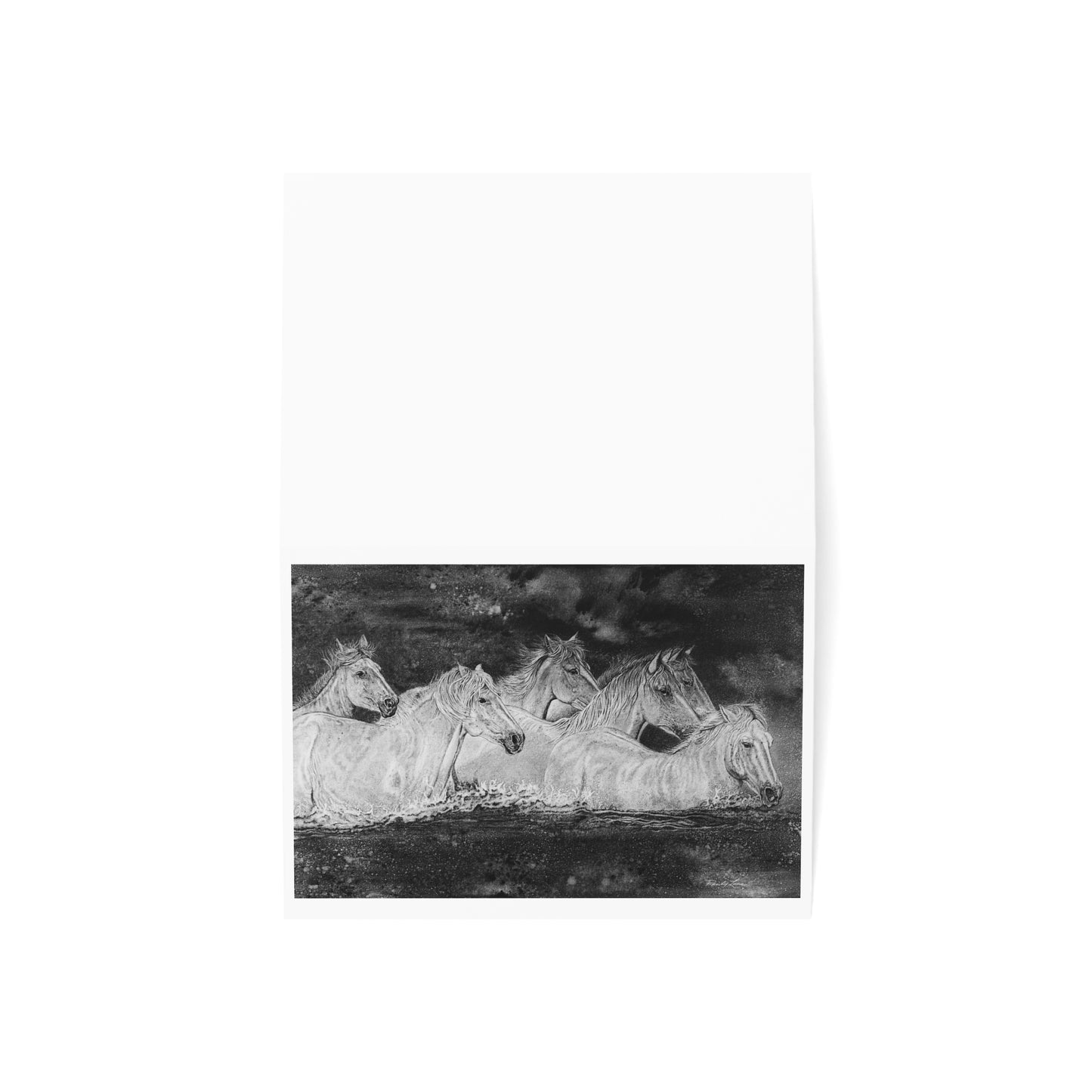 Night Swim, Horse-Themed Greeting Cards