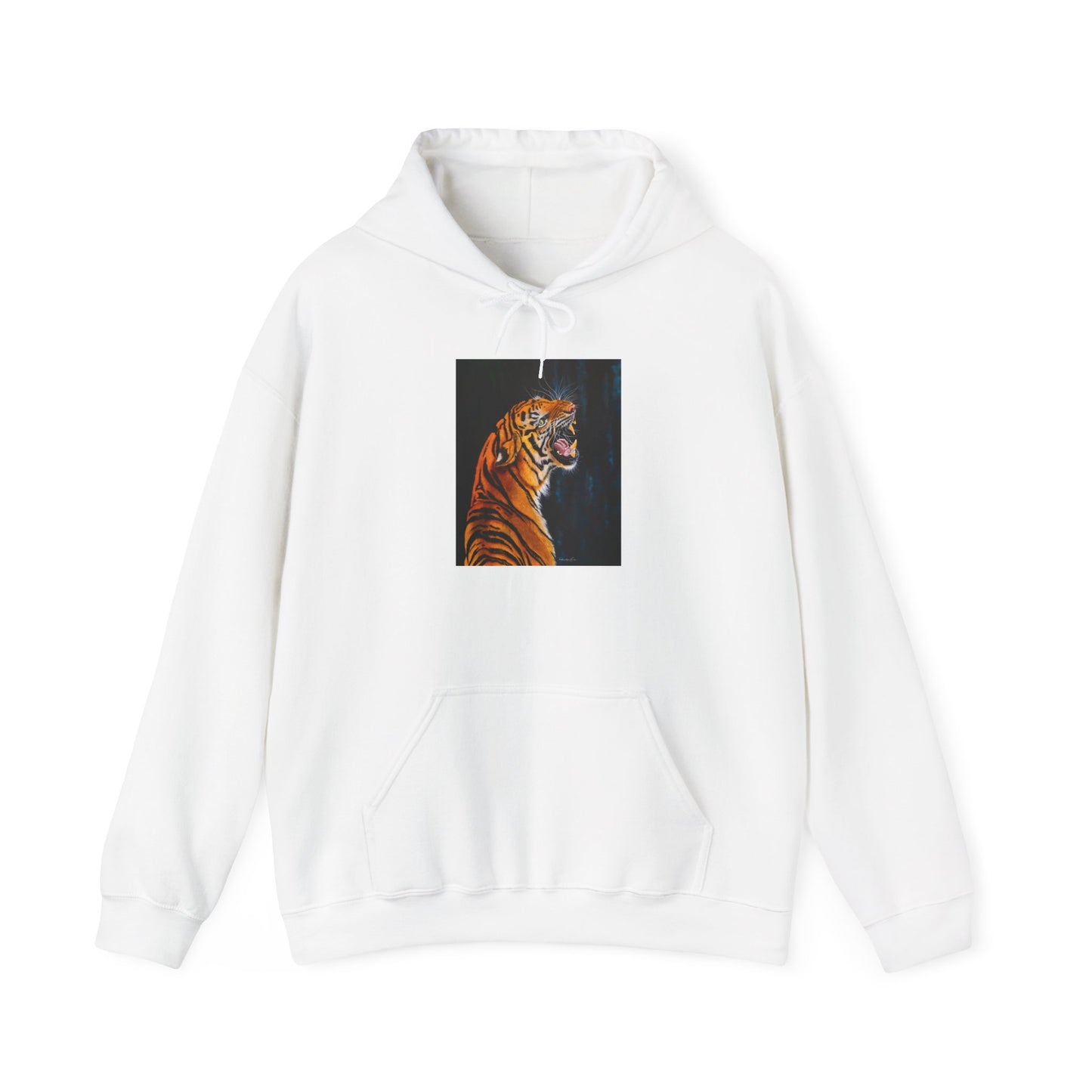 Beautifully Bold, Roaring Tiger-Themed Unisex Heavy Blend™ Hooded Sweatshirt