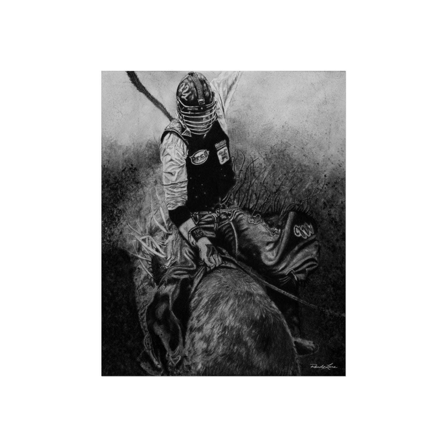 Gettin Frosty. Bull Rider Fine Art Print