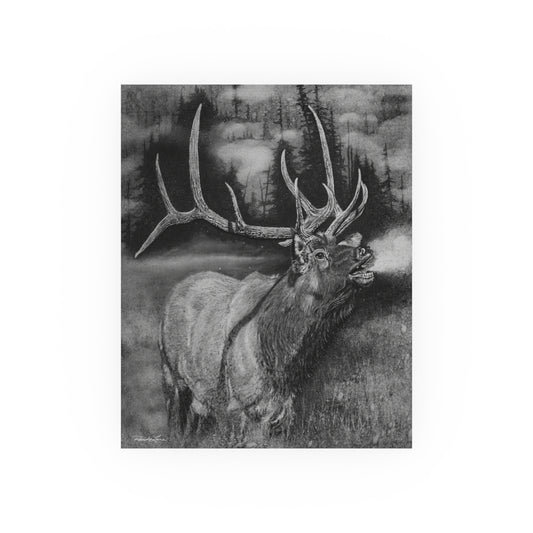 Mountain Music, Bull Elk Bugling Fine Art Print — Satin or Archival Matte