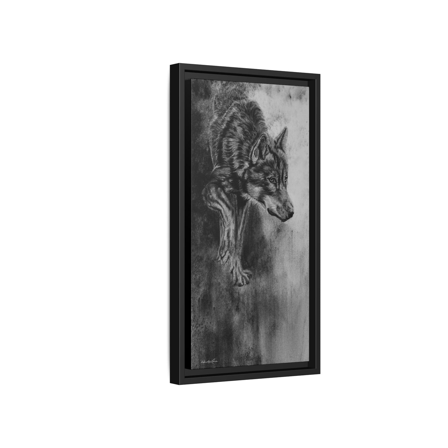 Specter, Wolf Portrait Framed Matte Canvas Wall Art
