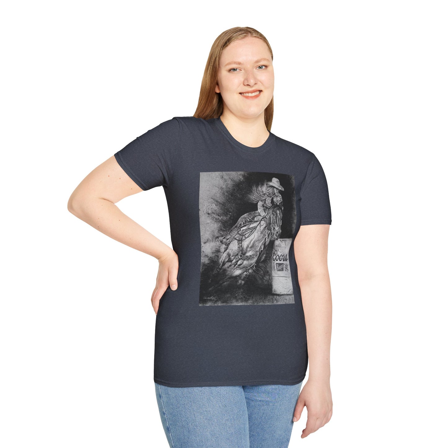 Sophie's Run. Rodeo Barrel Racer Unisex Softstyle T-Shirt
