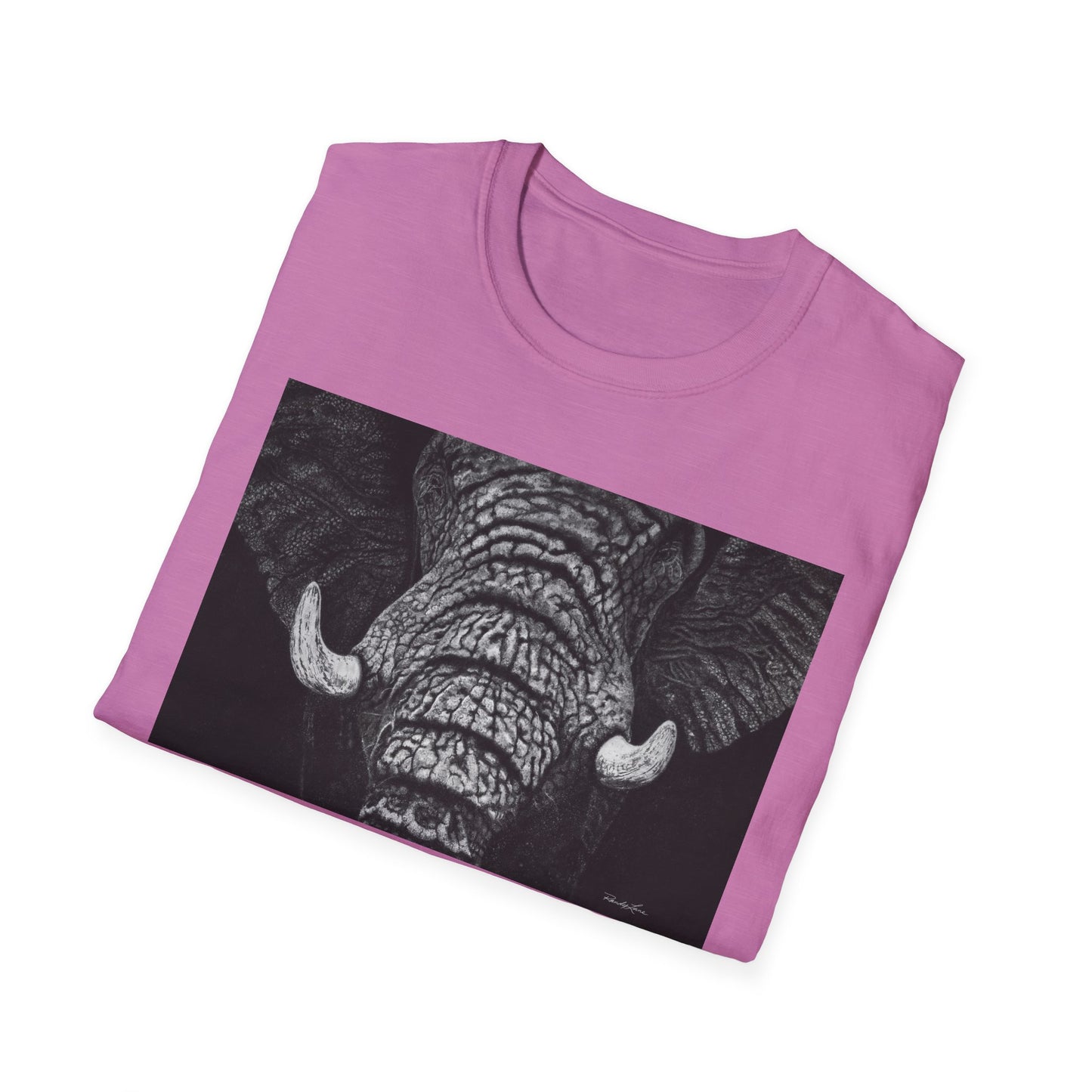 Ebony and Ivory, Elephant Graphic Unisex Softstyle T-Shirt