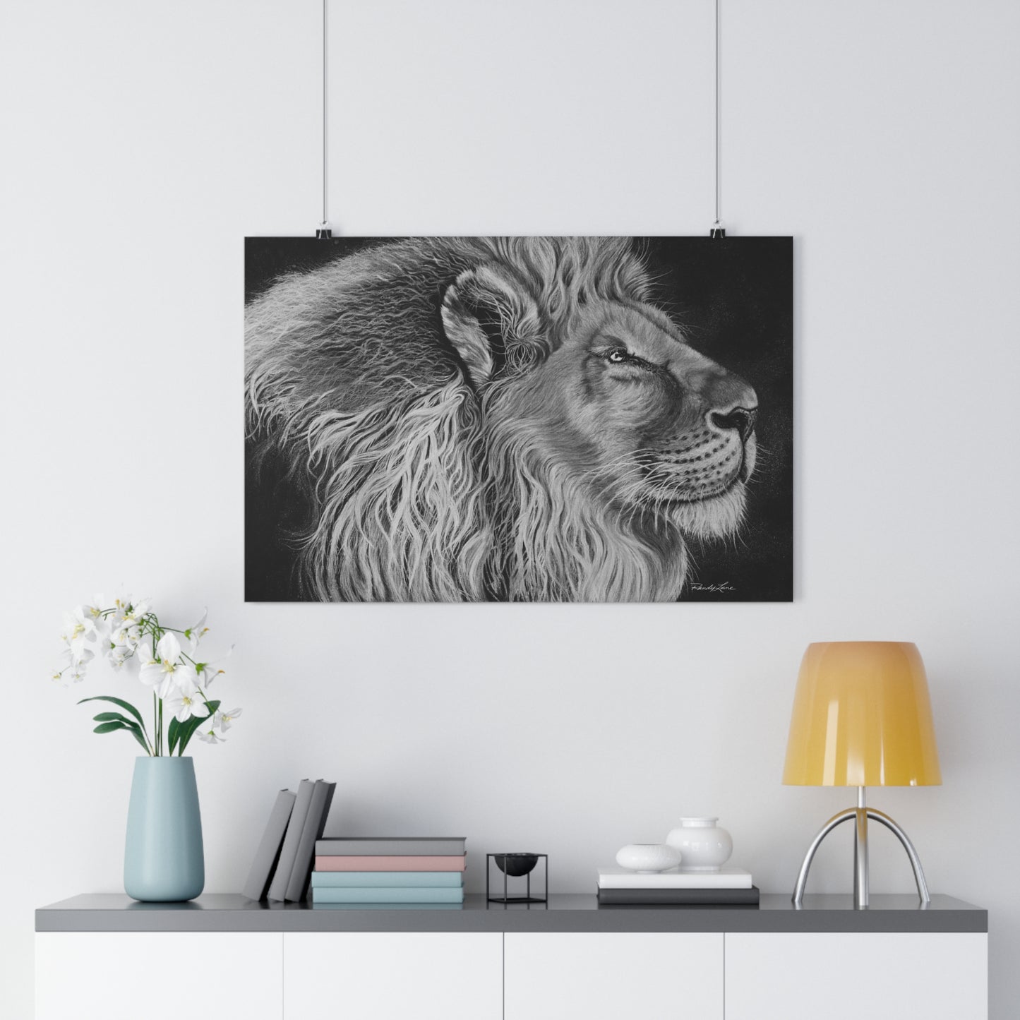 King of Cool, Majestic Lion Giclée Art Print