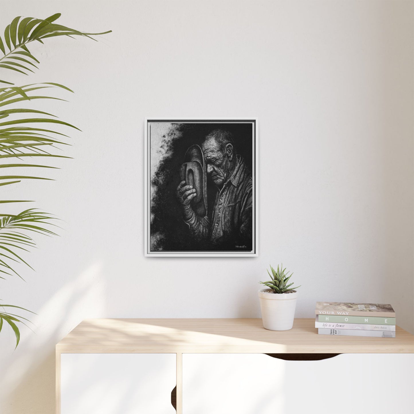 Cowboys Prayer.  Framed Stretched Matte Canvas Art Print