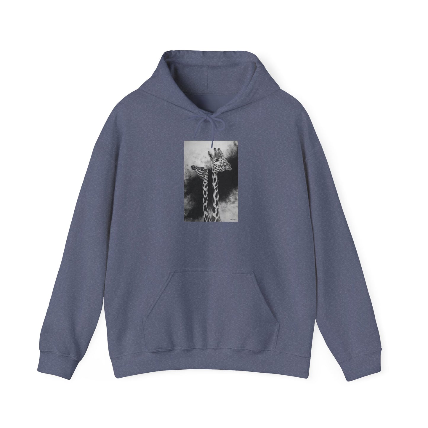 Grace in the Grassland, Giraffe Unisex Heavy Blend™ Hooded Sweatshirt