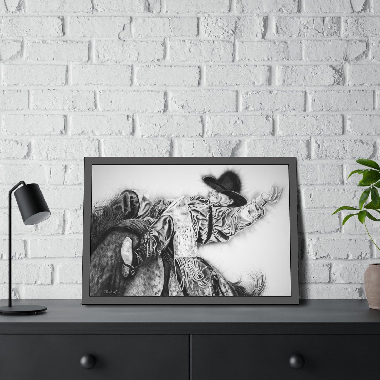 Go Time. Framed Rodeo Art Print