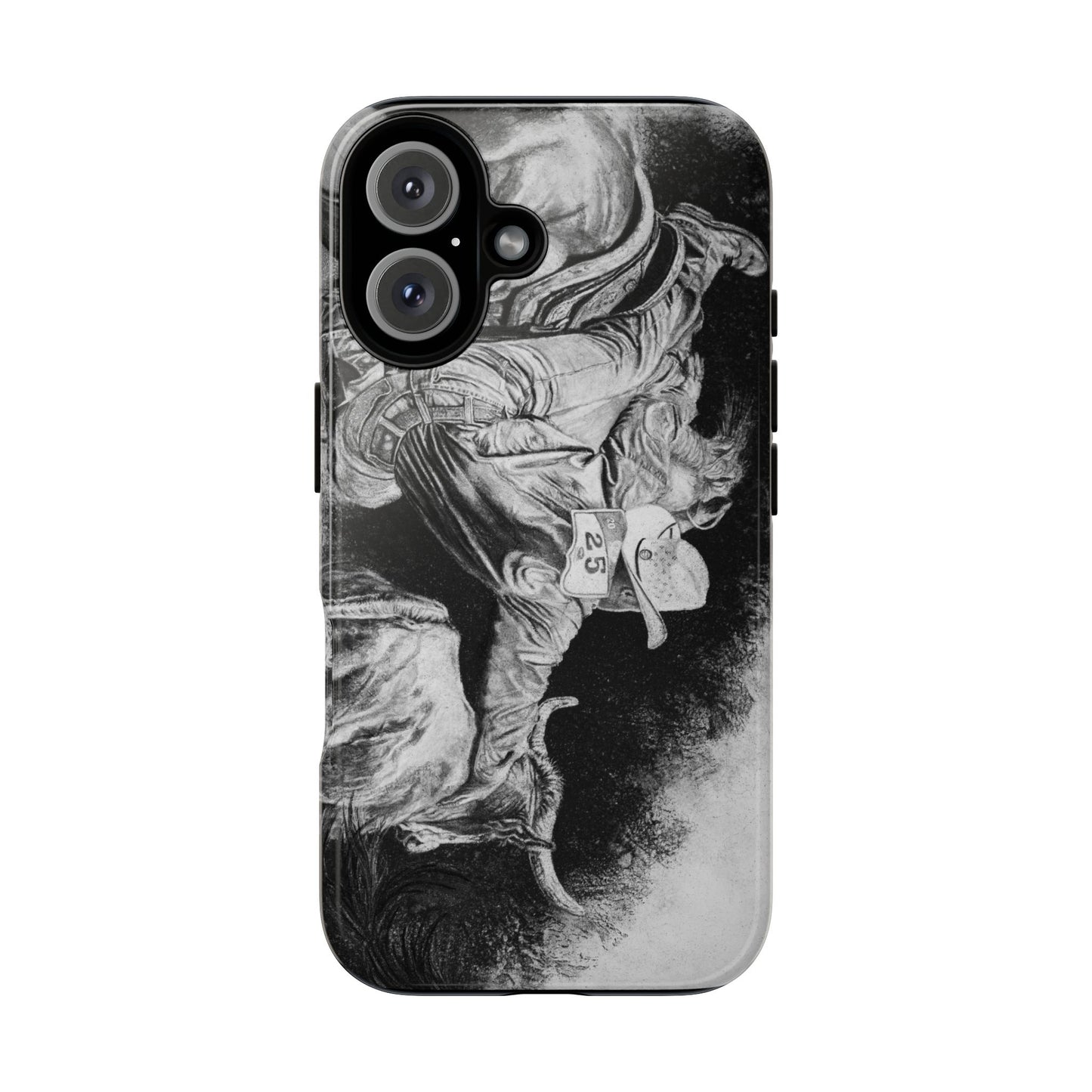 Contact. Cowboy Bulldogger Rodeo Art Phone Case - Tough Cases