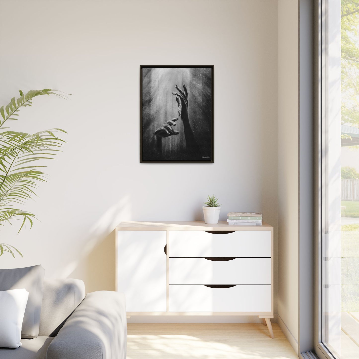 Divine Dance. Framed Stretched Matte Canvas Art Print