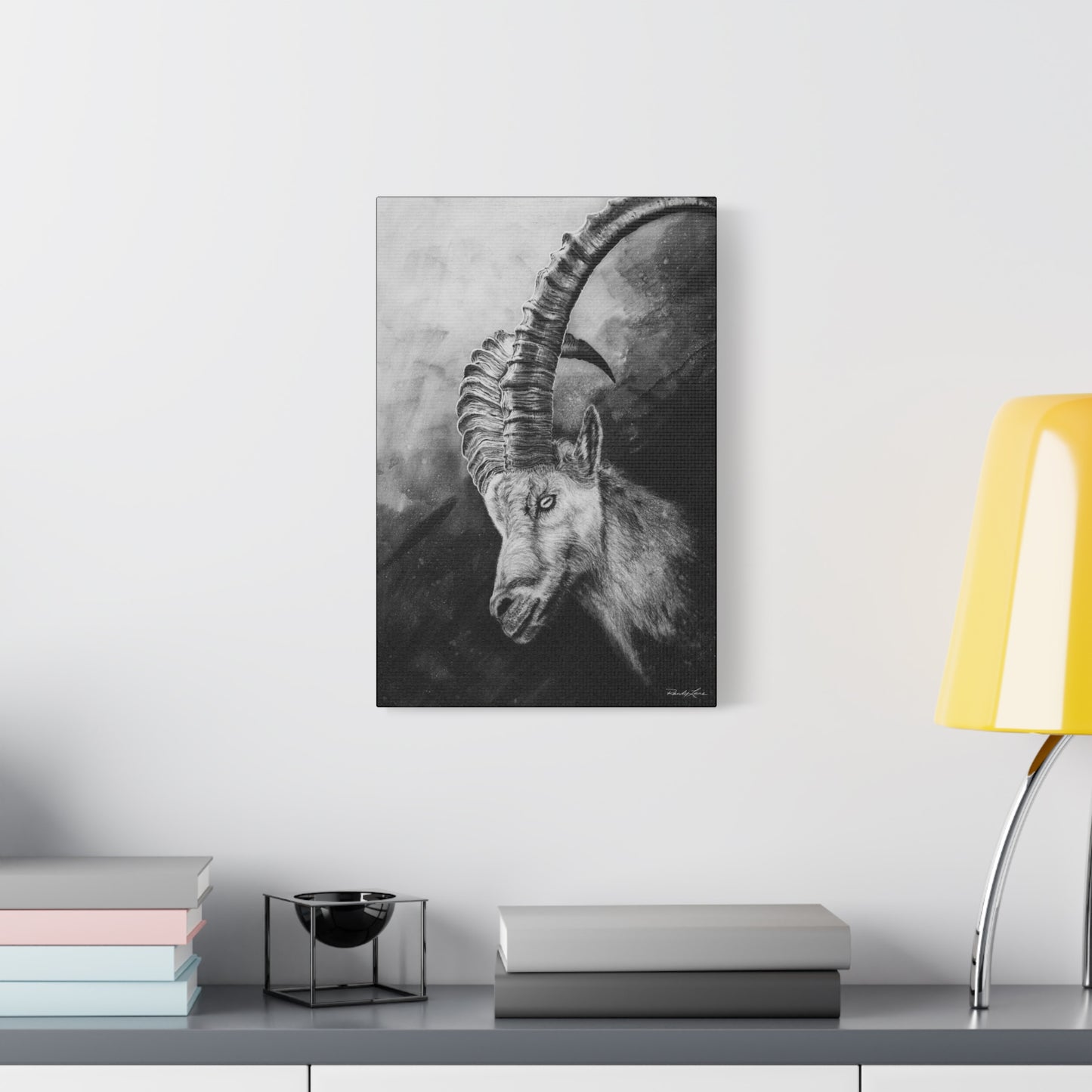 Apex, Alpine Mountain Goat Canvas Art, Stretched Wall Decor