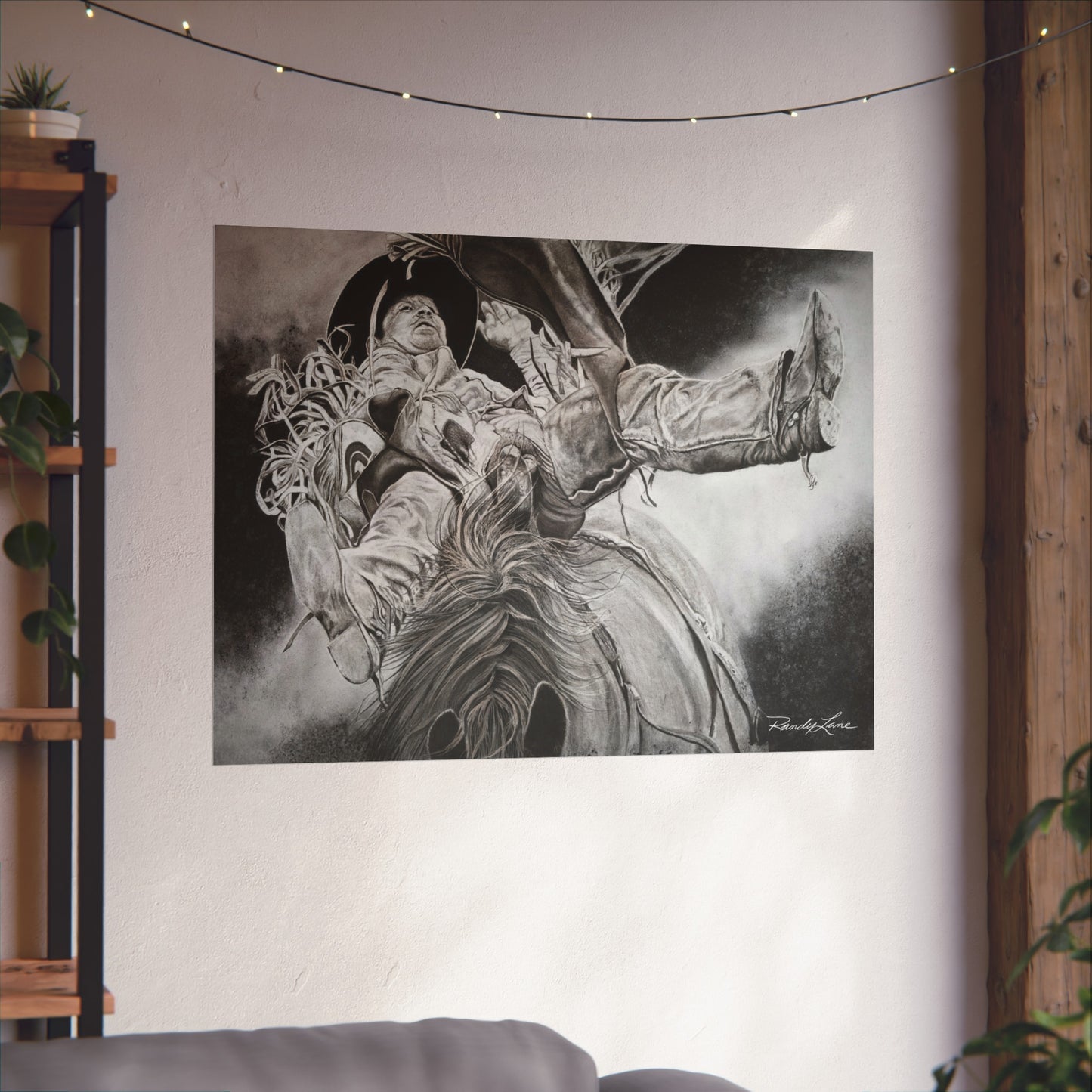 Battle Tested, Rodeo Bareback Rider Painting, Fine Art Print