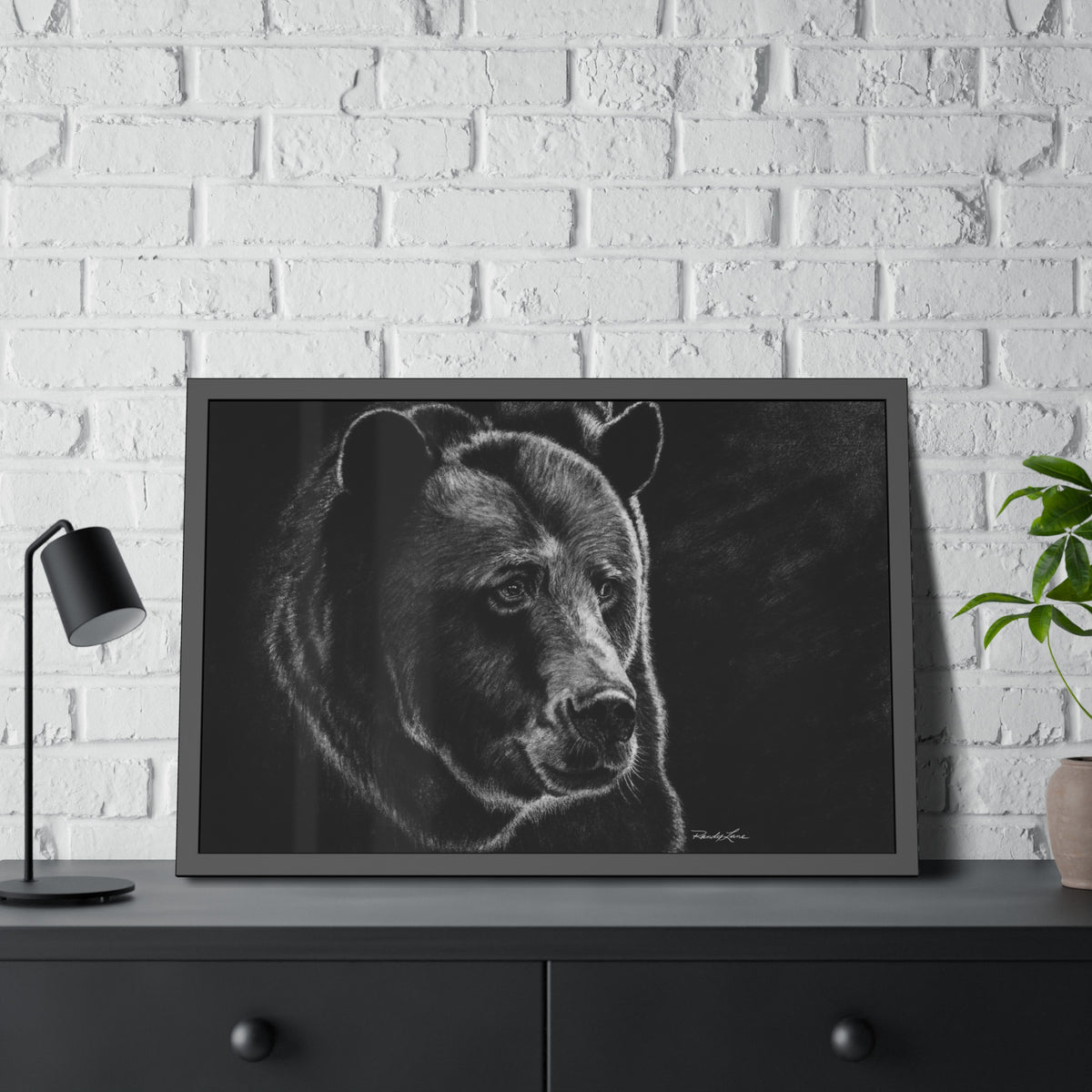 Dominance,  Brown Bear, Framed Fine Art Print