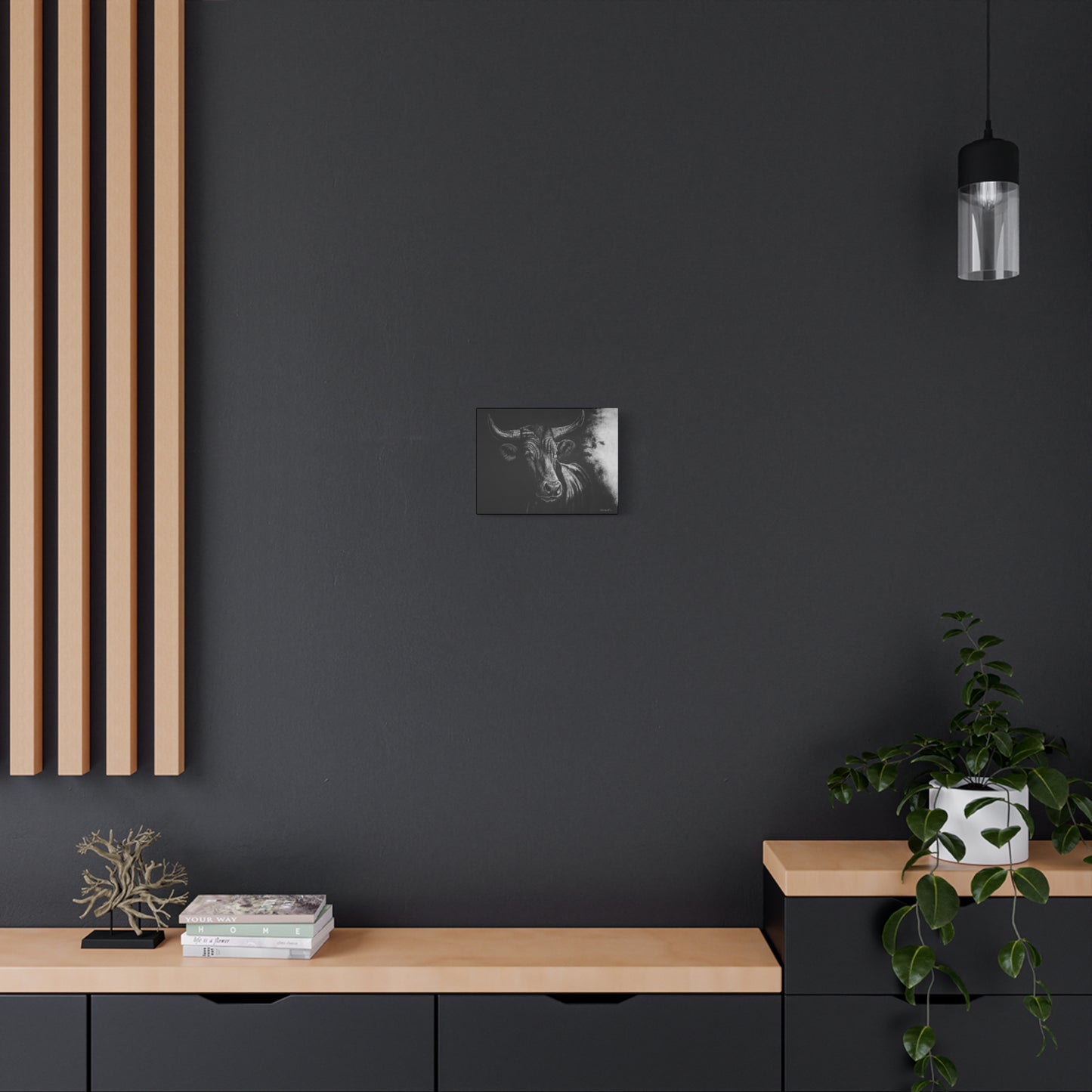 Stonebreaker. Bucking Bull Stretched Matte Canvas Wall Art