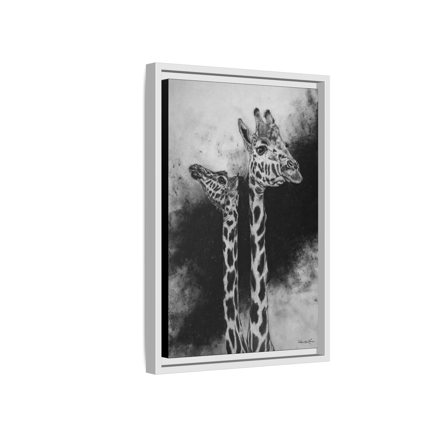 Grace in the Grasslands, Giraffe, Framed Matte Canvas Wall Decor