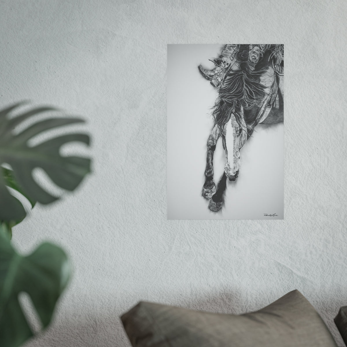 Crazy 8, Rodeo bareback rider Fine Art Print (Satin or Matte)