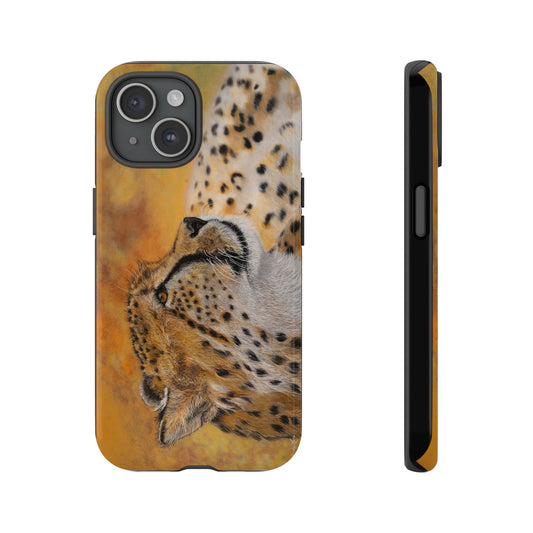 Cheetah Chill, Cheetah Phone Case, Tough Cases