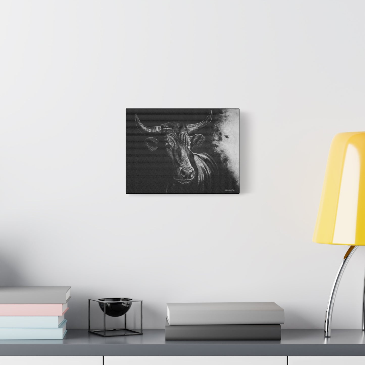 Stonebreaker. Bucking Bull Stretched Matte Canvas Wall Art