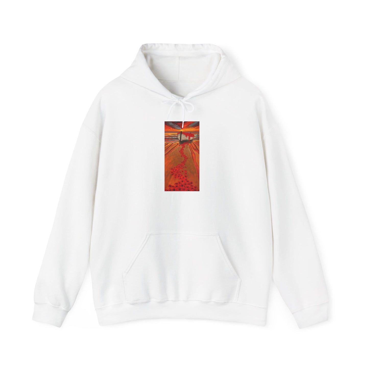 Grace Garden, Vibrant Sunset Graphic Hoodie, Unisex Hooded Sweatshirt