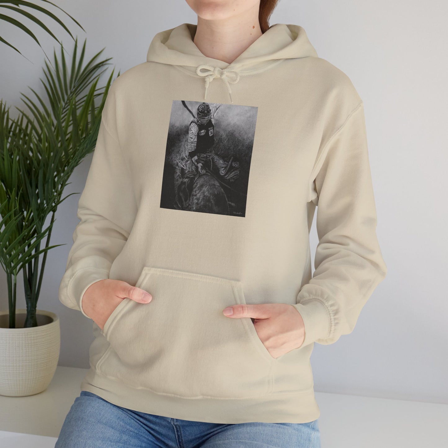 Gettin Frosty. Bull Rider Unisex Hooded Sweatshirt