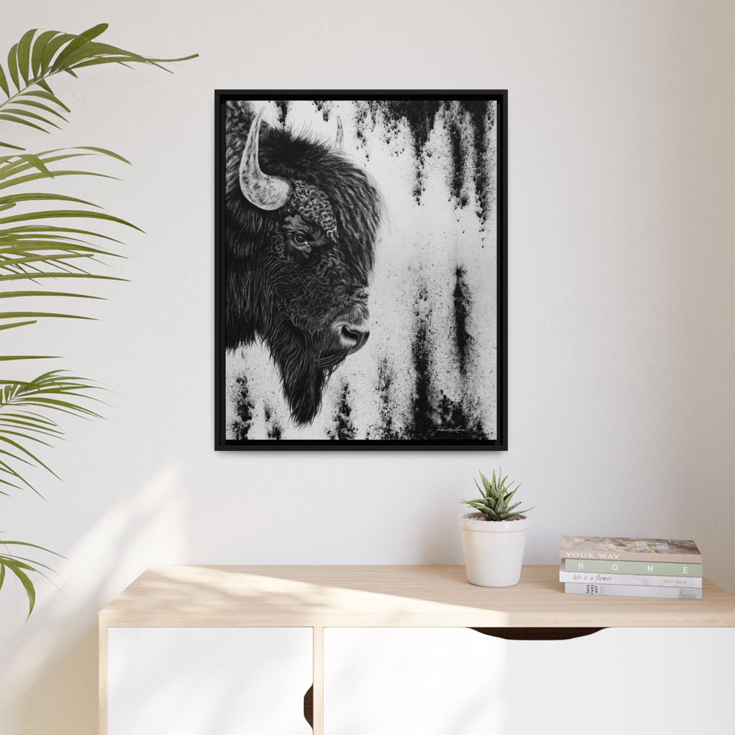 Pride, Framed Bison Canvas Art