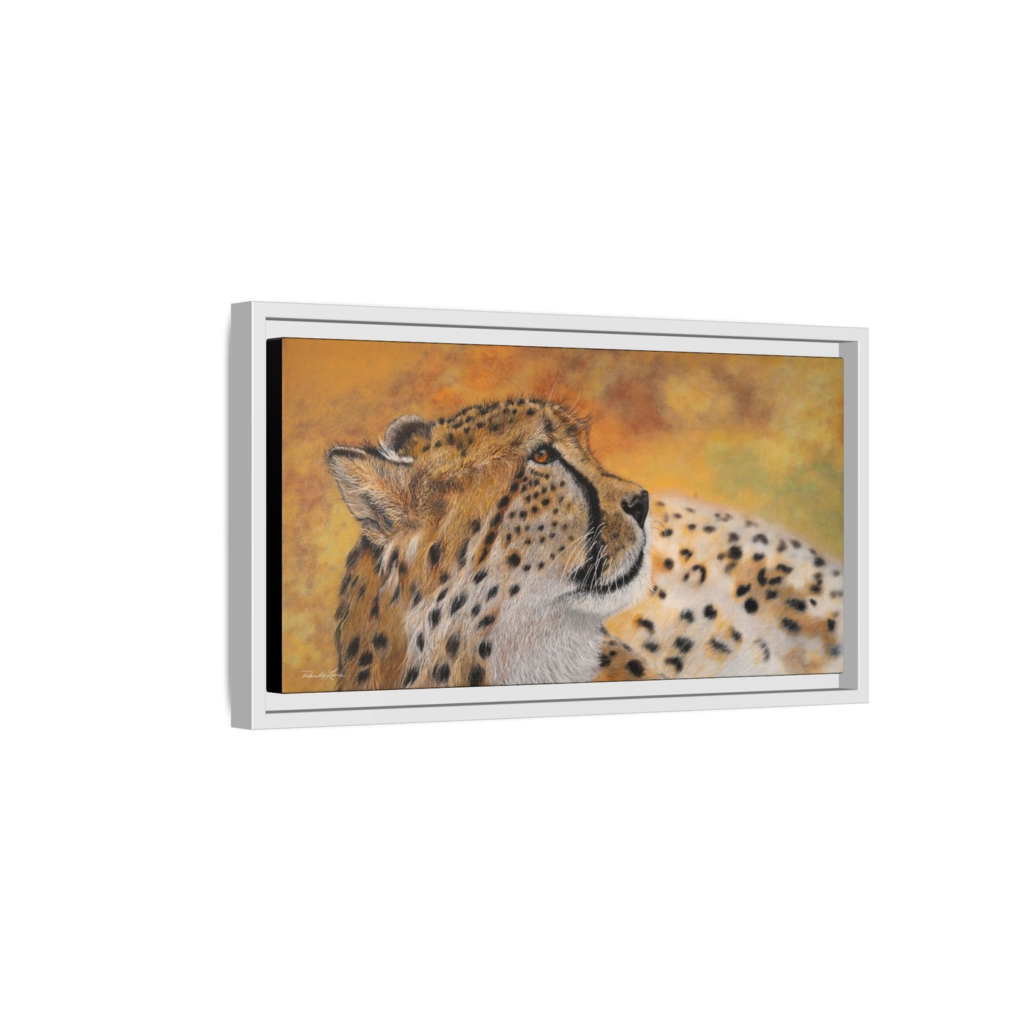 Cheetah Chill, Framed Cheetah Canvas Art