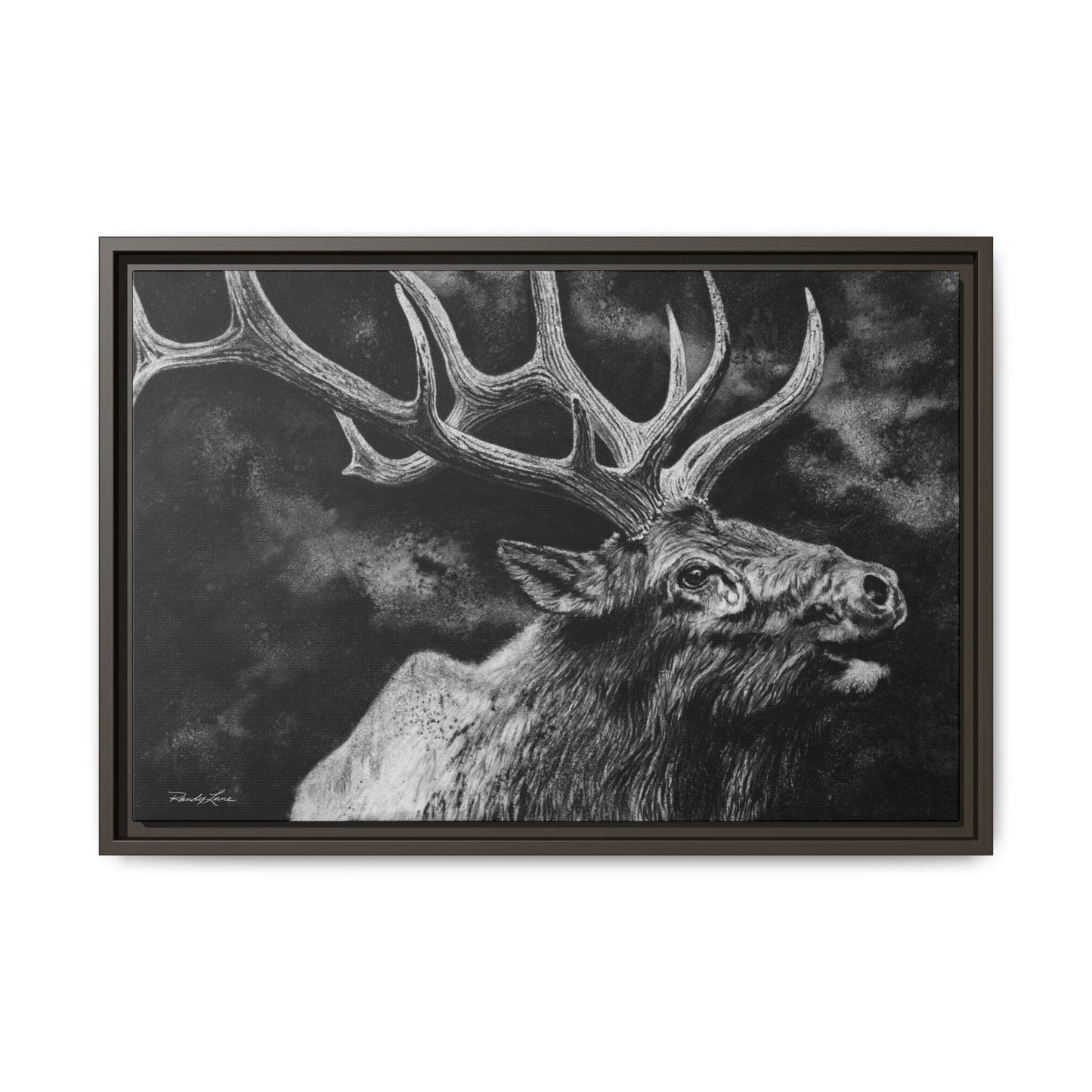 Gladiator, Framed Elk Wall Art,  Matte Canvas