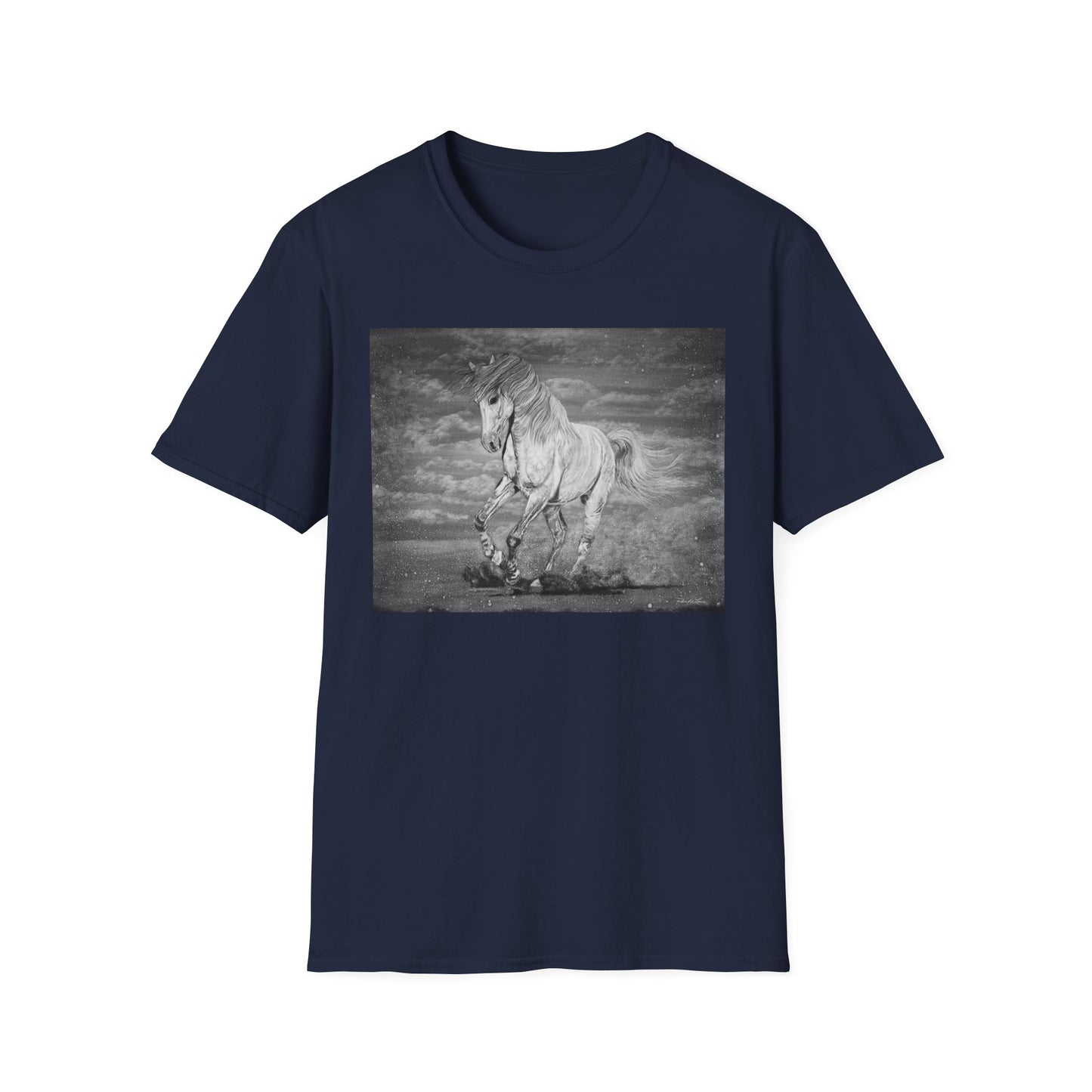 Equine Elegance. Prancing Horse Graphic T-Shirt