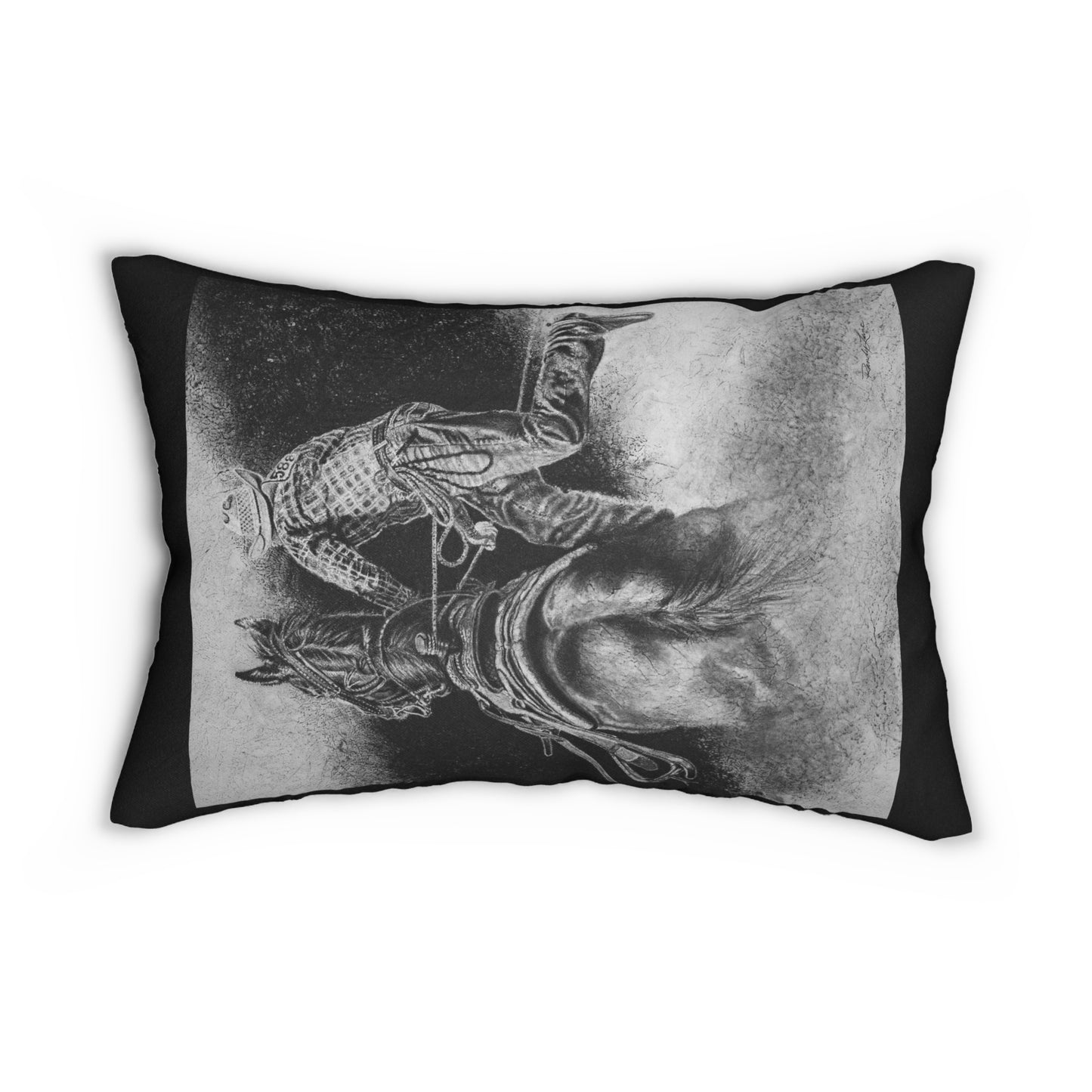 The Dismount. Steer Roper Lumbar Pillow