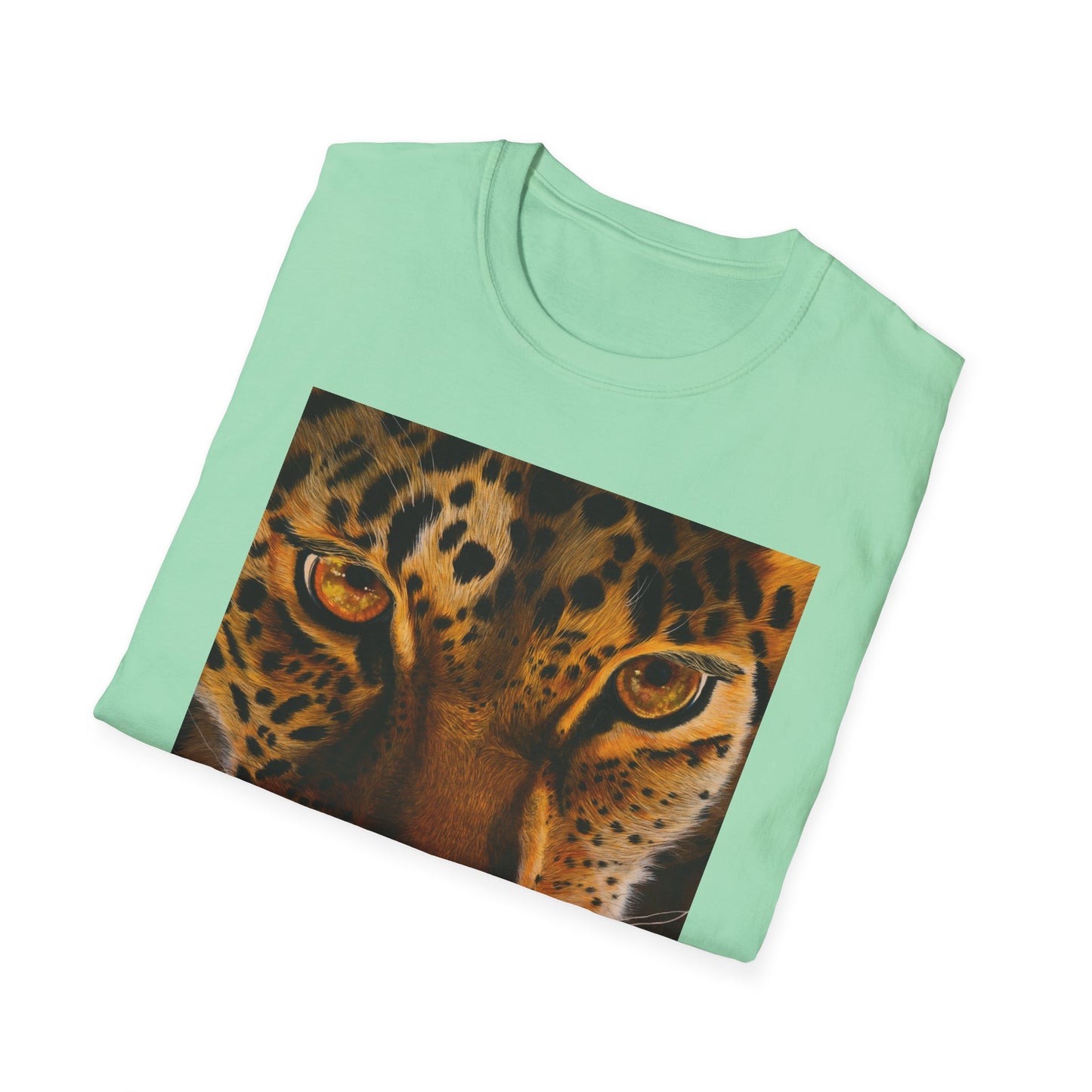 Windows to the Soul, Leopard Print Unisex Softstyle T-Shirt
