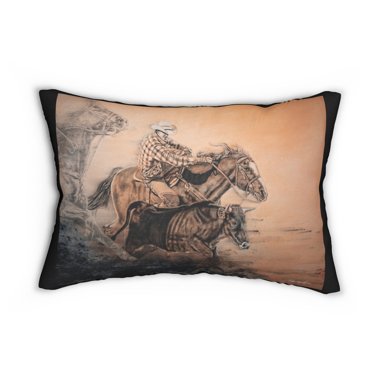 Get Some. Bulldogging Lumbar Pillow