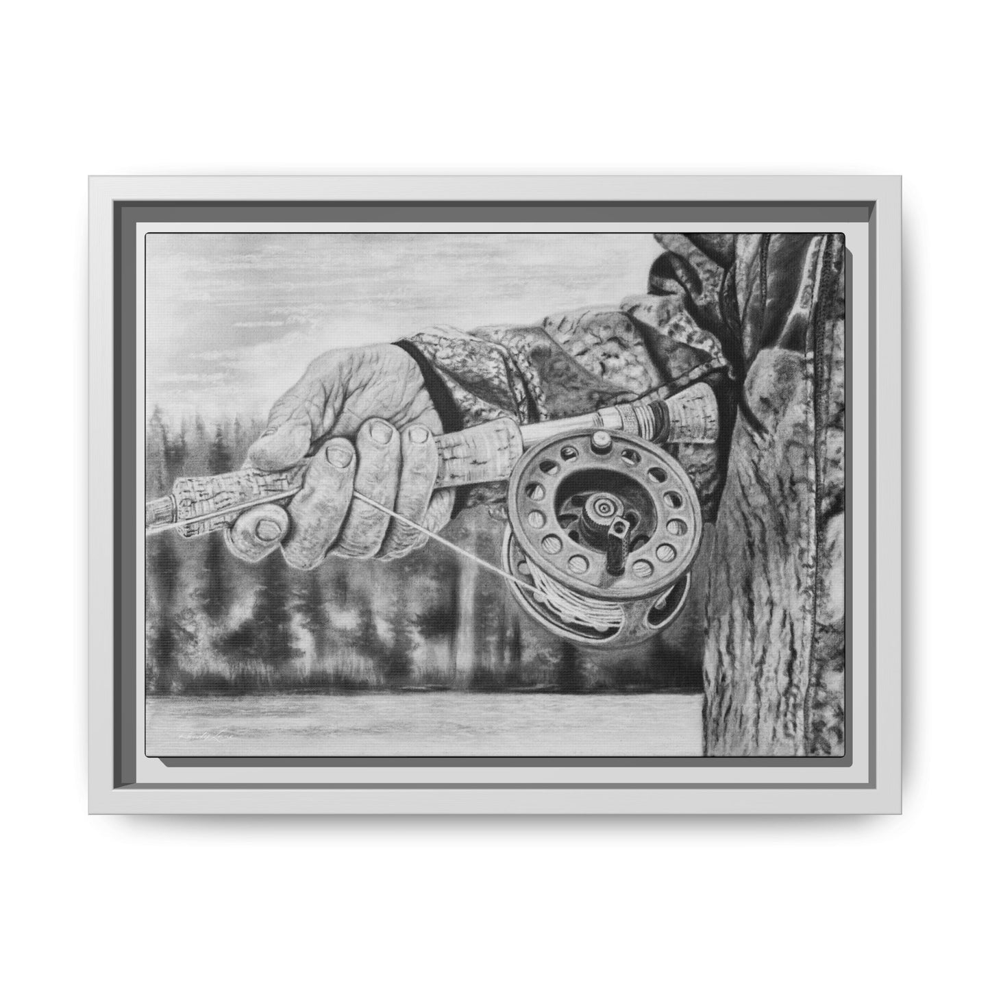 Therapy, Framed Canvas Fishing Fine Art Print