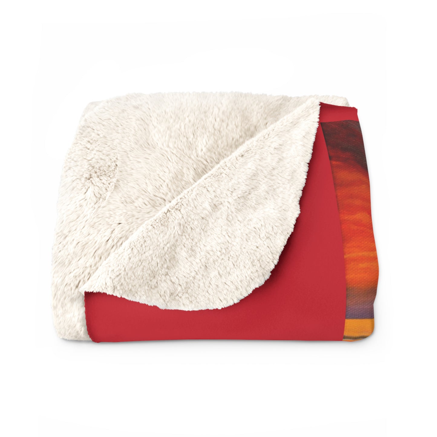 Grace Garden, Vibrant Sunset Sherpa Fleece Blanket