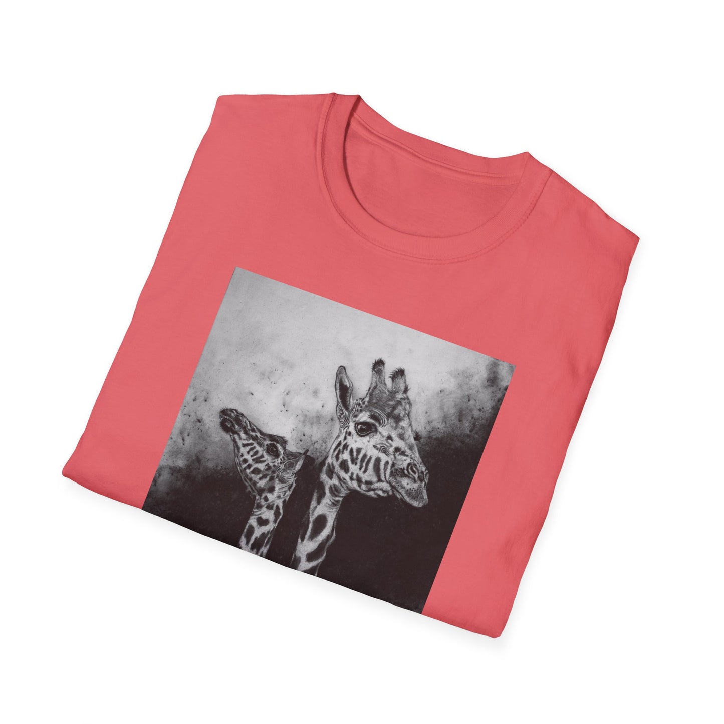 Grace in the Grassland, Giraffe Unisex Softstyle T-Shirt