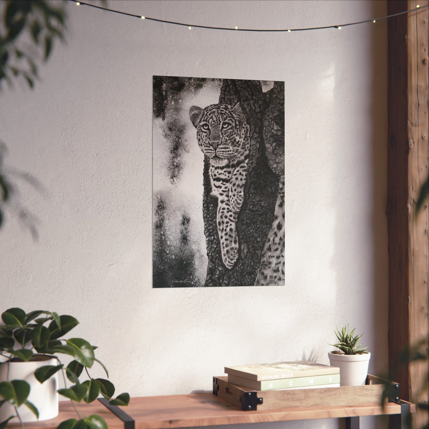 Tree Hugger, Leopard Fine Art Print