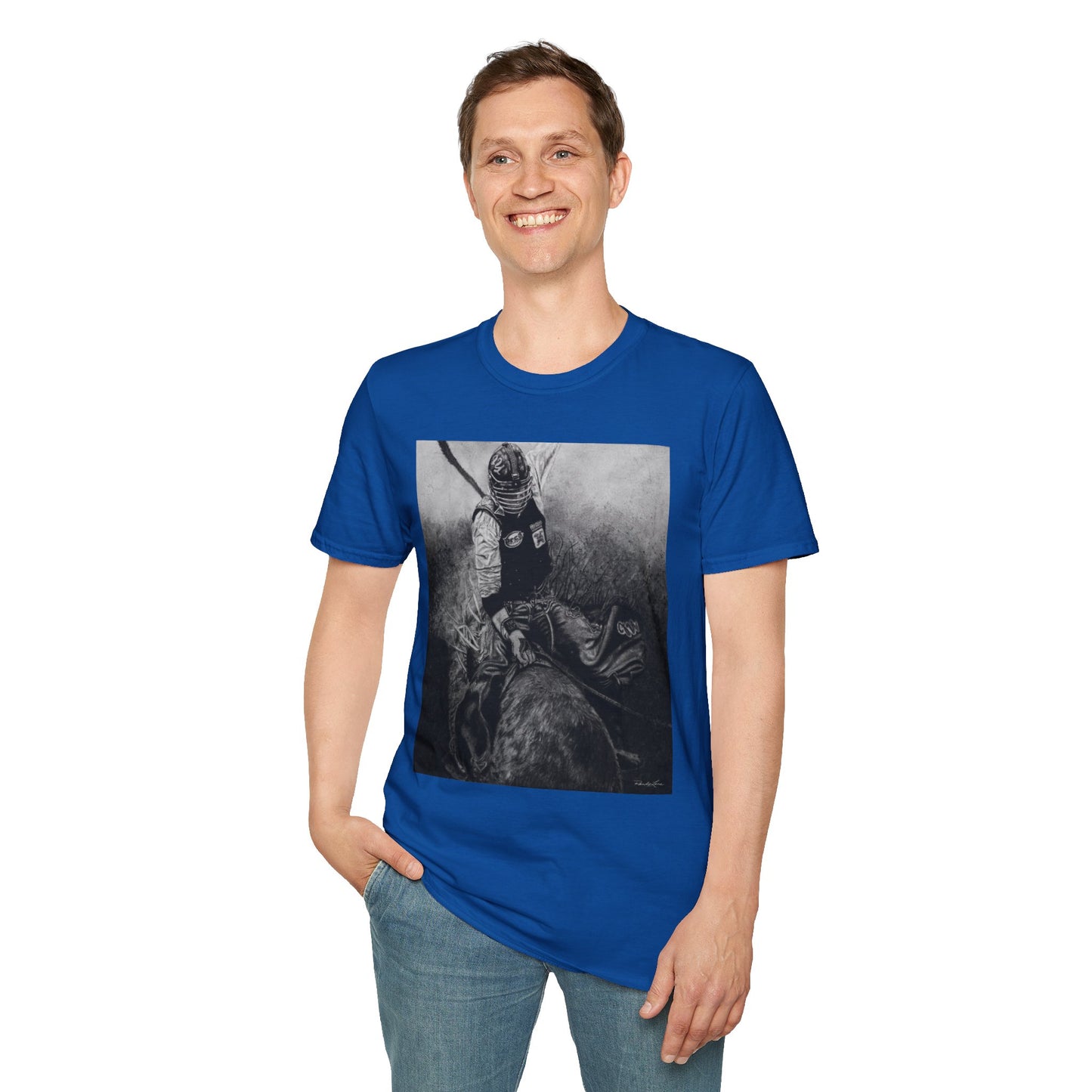 Gettin Frosty. Bull Rider Graphic Tee, Soft Style Casual Shirt