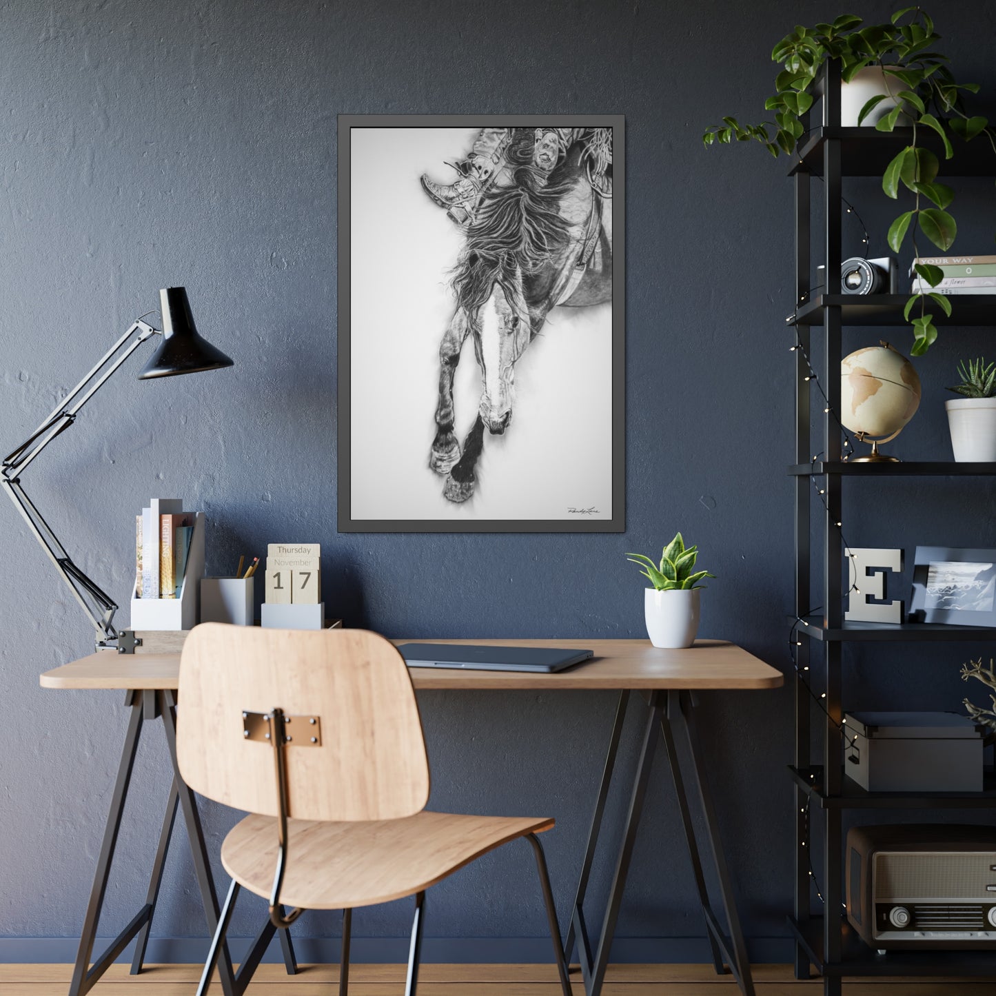 Crazy 8. Framed Fine Art Rodeo Print