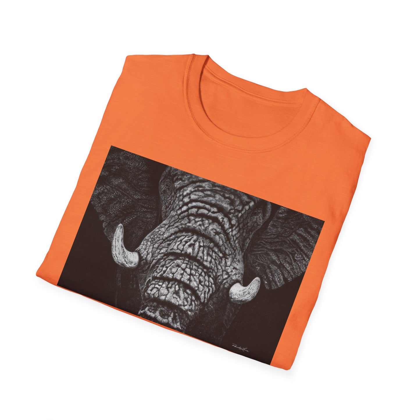 Ebony and Ivory, Elephant Graphic Unisex Softstyle T-Shirt