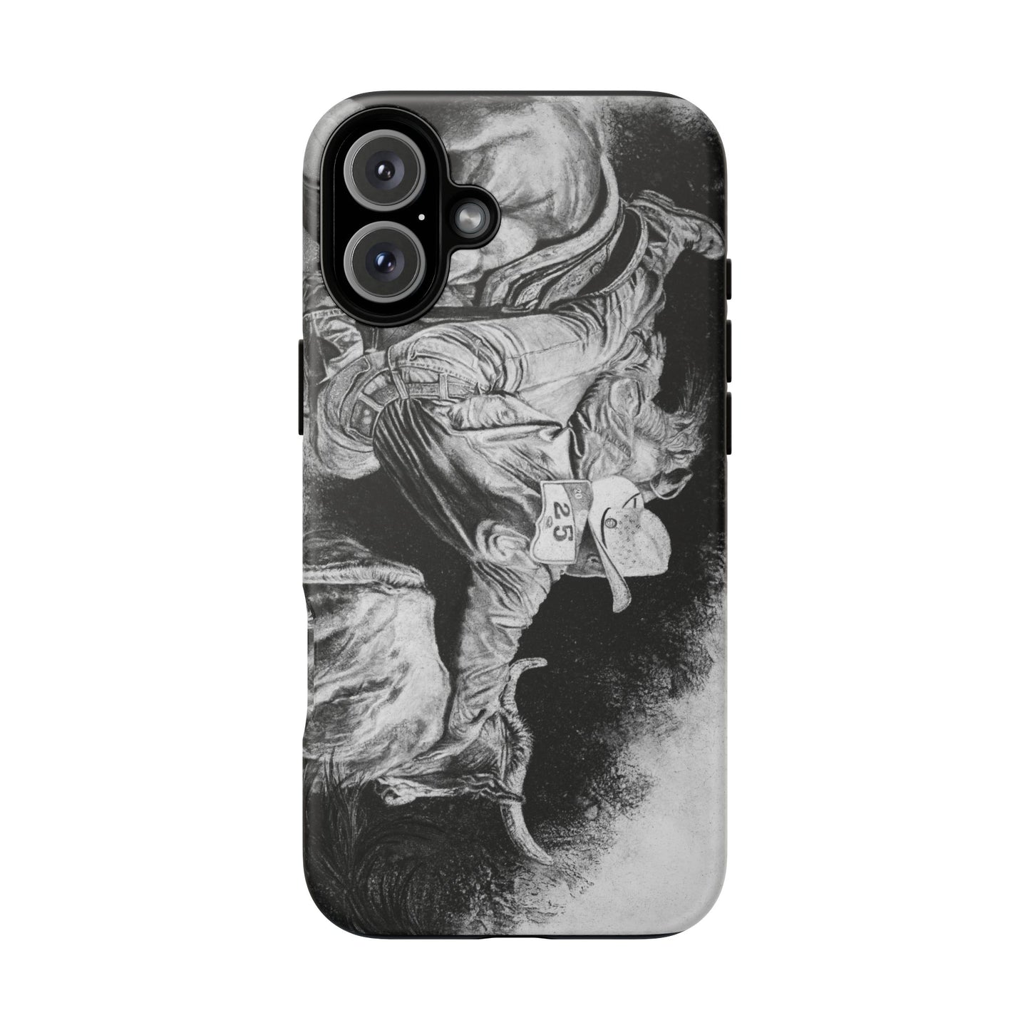 Contact. Cowboy Bulldogger Rodeo Art Phone Case - Tough Cases
