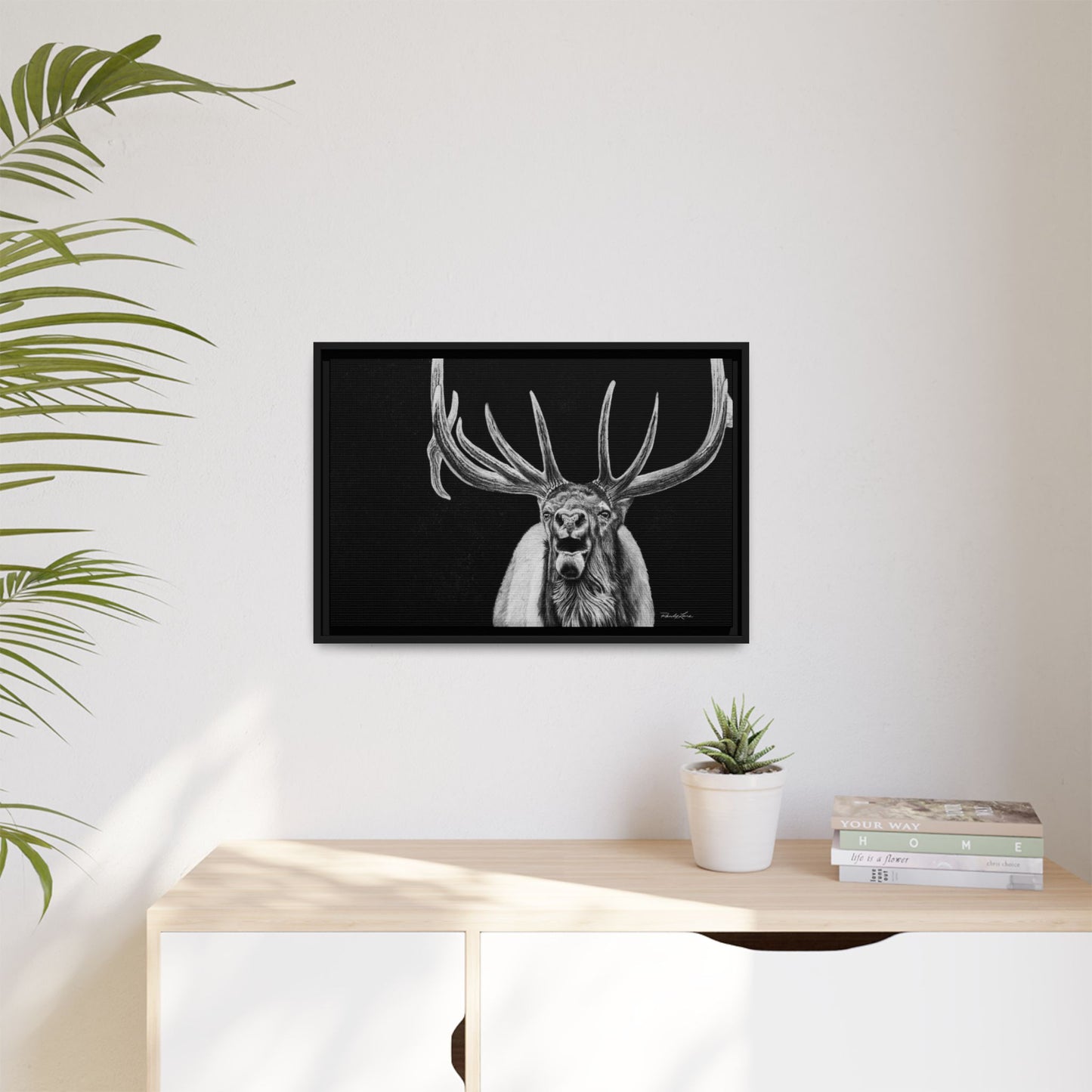 Heavy is the Crown, Elk Matte Canvas Print, Framed (Multi-color)
