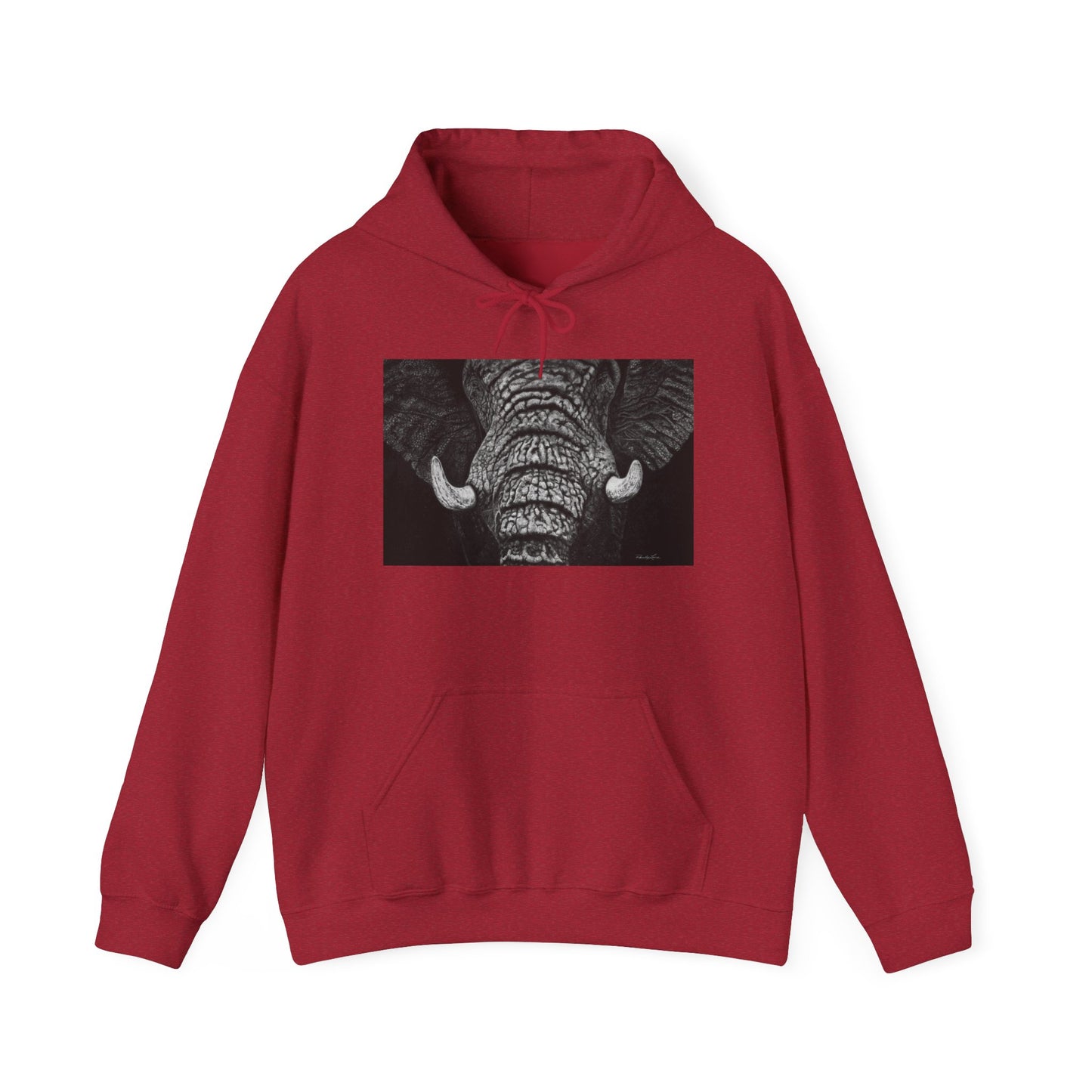 Ebony and Ivory, Elephant Hoodie, Cozy Unisex Sweatshirt
